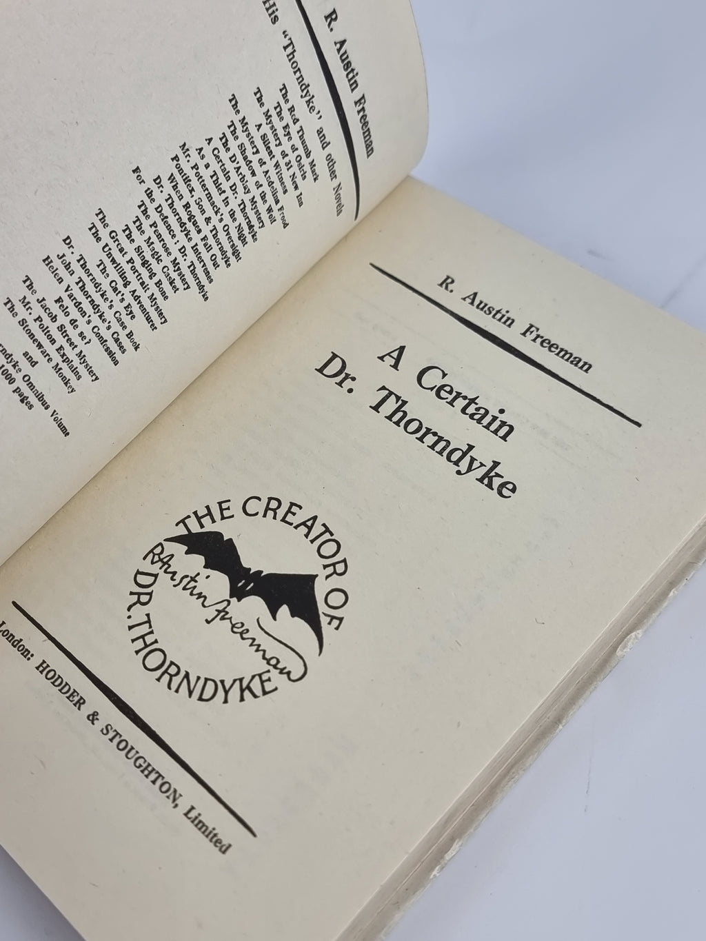 A Certain Dr. Thorndyke, R. Austin Freeman — New Library Edition