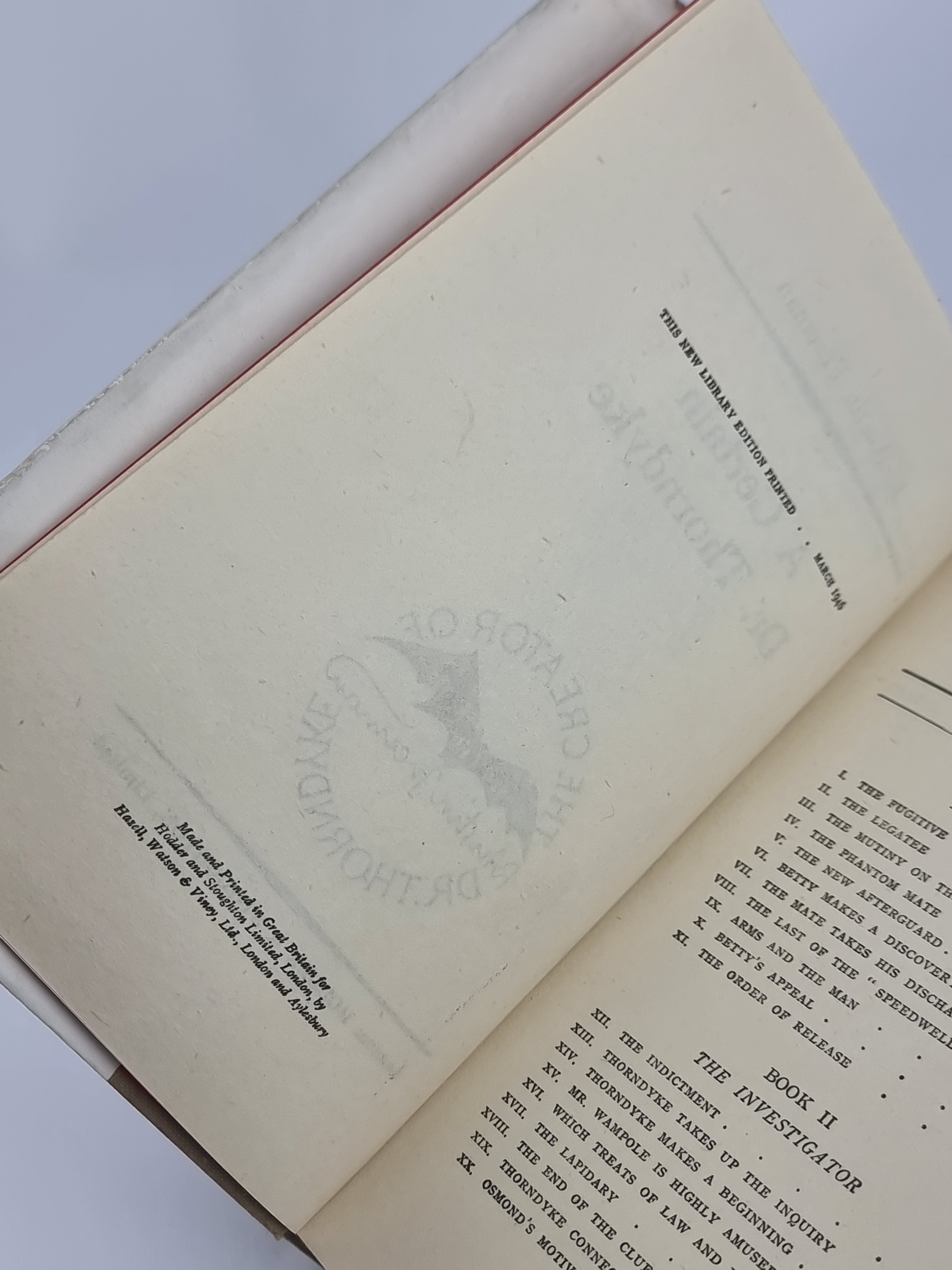 A Certain Dr. Thorndyke, R. Austin Freeman — New Library Edition