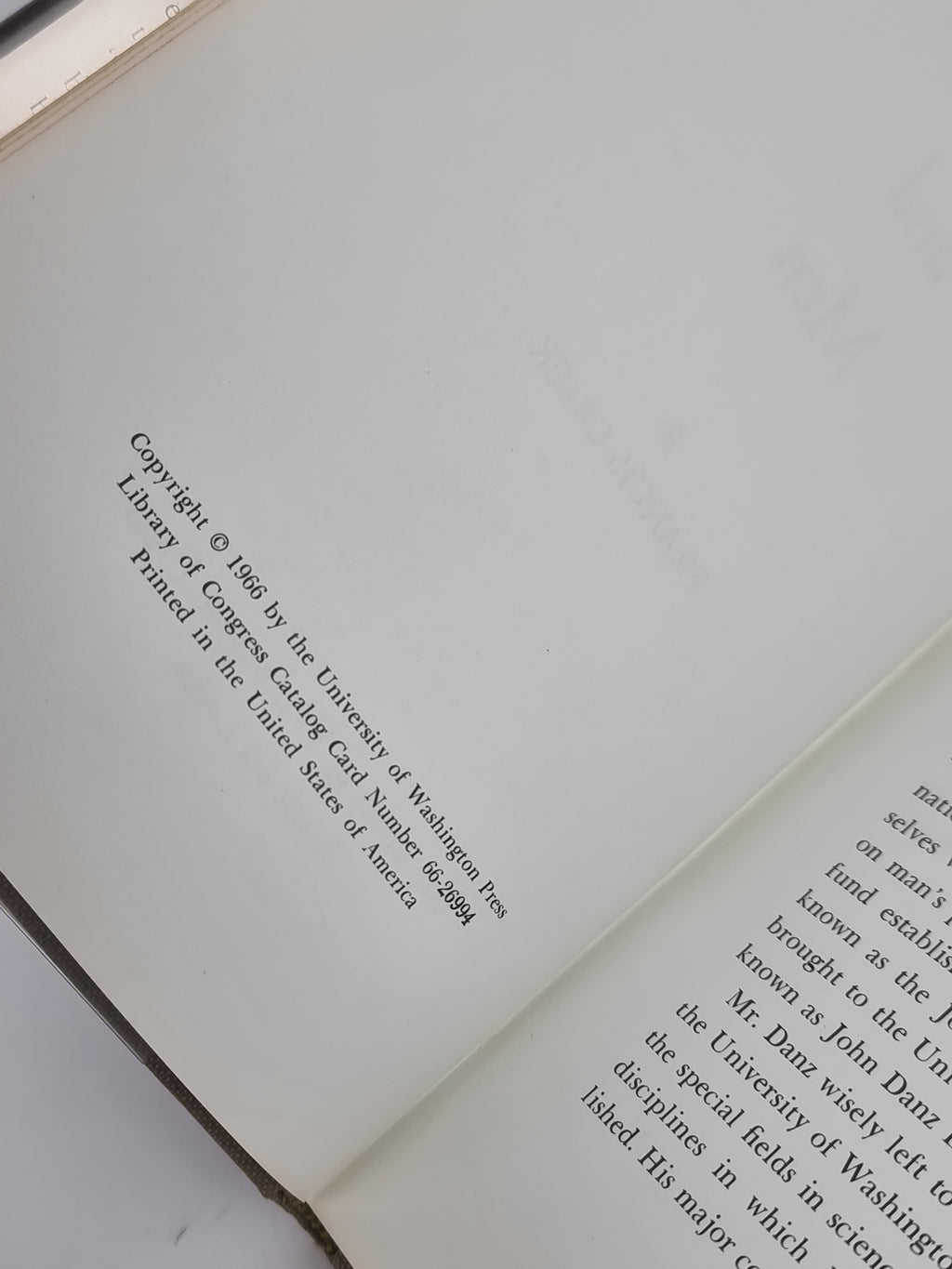 Of Molecules and Men, Francis Crick — 1st Edition