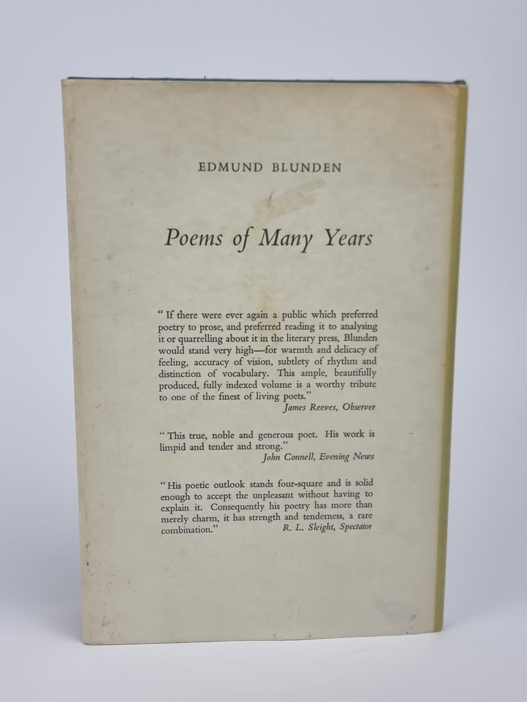 A Hong Kong House: Poems 1951-1961, Edmund Blunden — 1st Edition