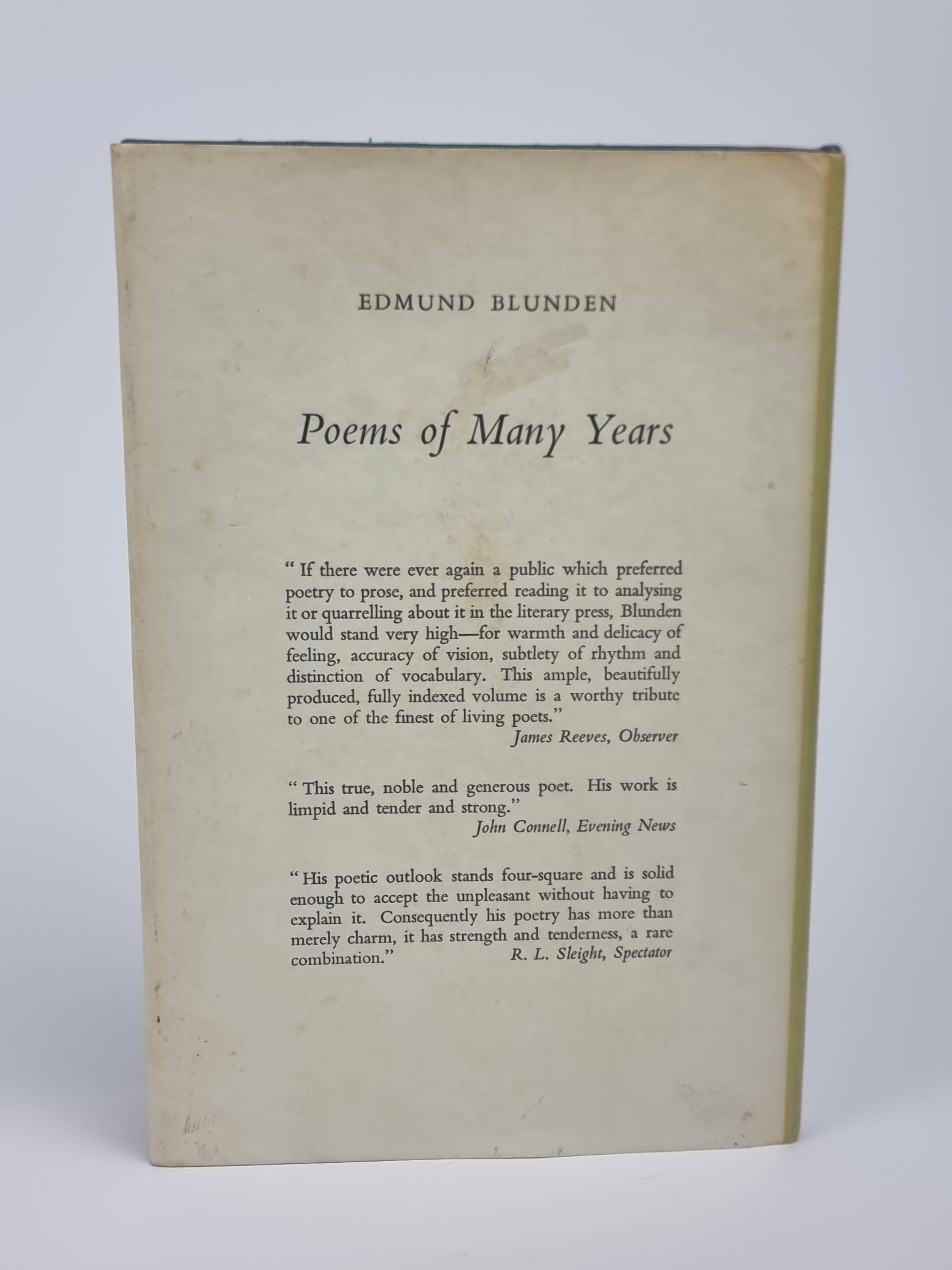 A Hong Kong House: Poems 1951-1961, Edmund Blunden — 1st Edition