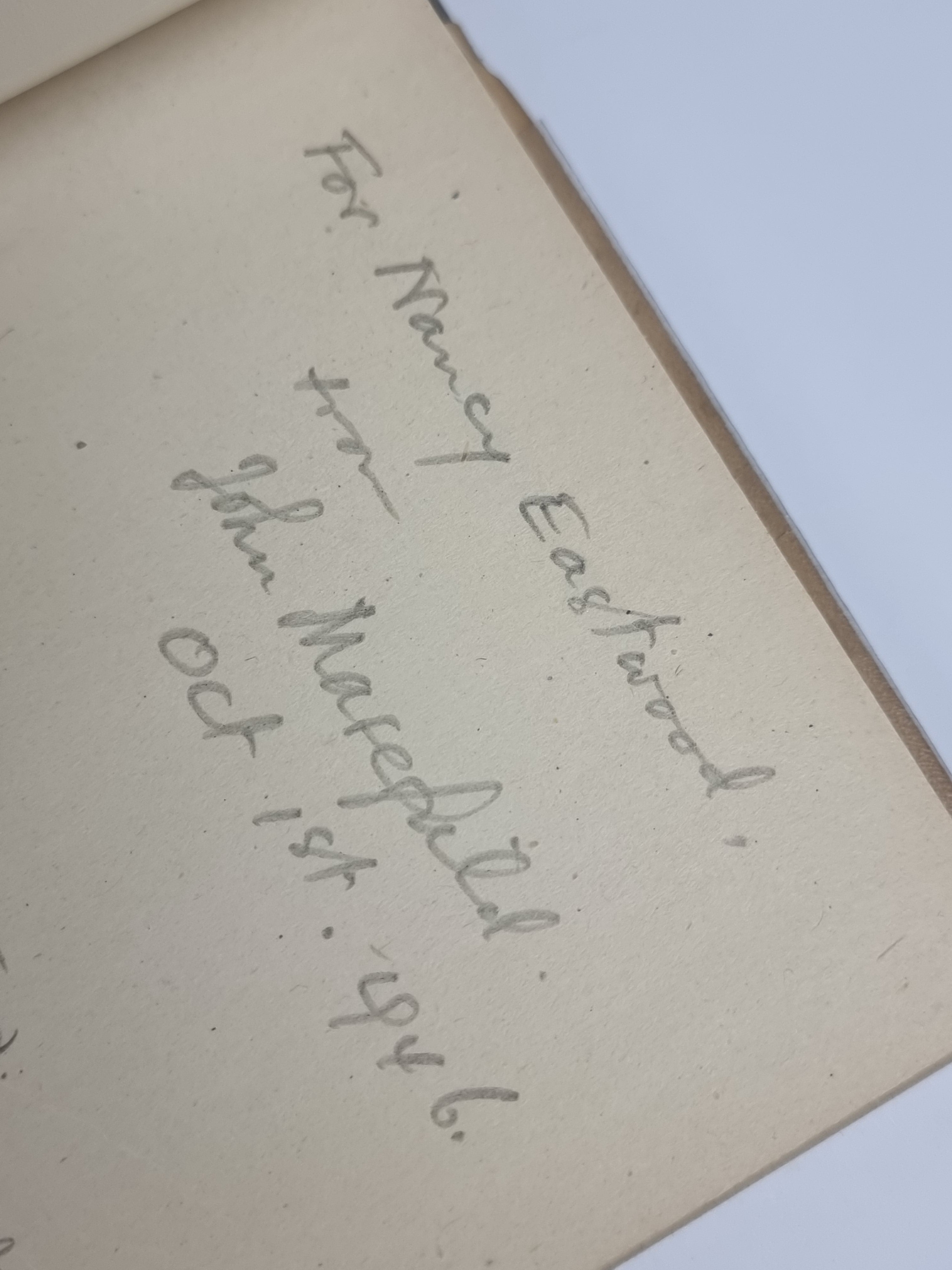 Thanks Before Going, John Masefield — 1st Edition