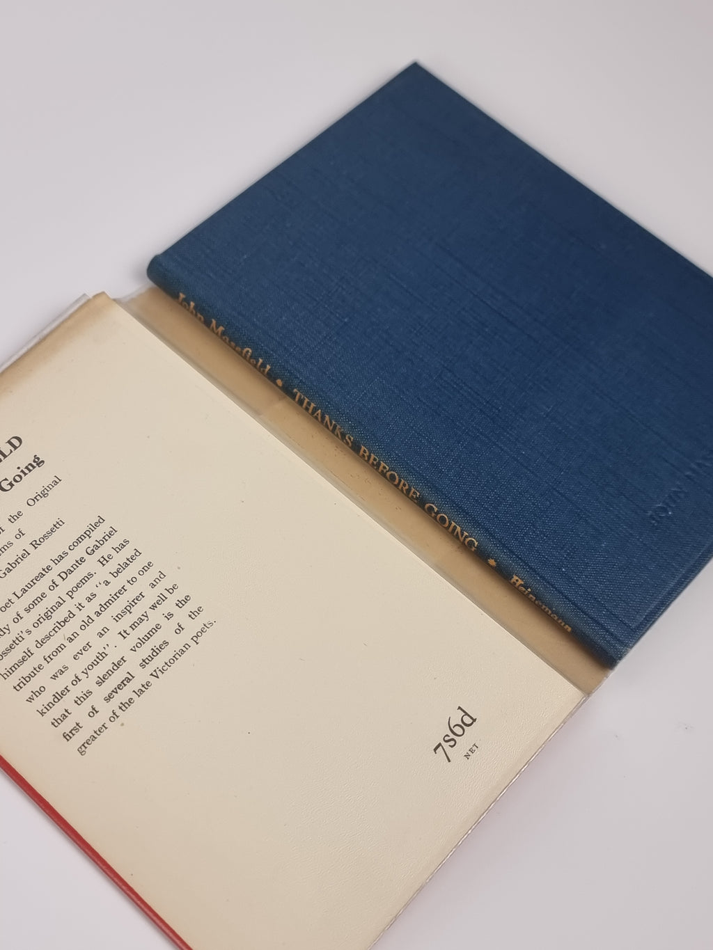 Thanks Before Going, John Masefield — 1st Edition