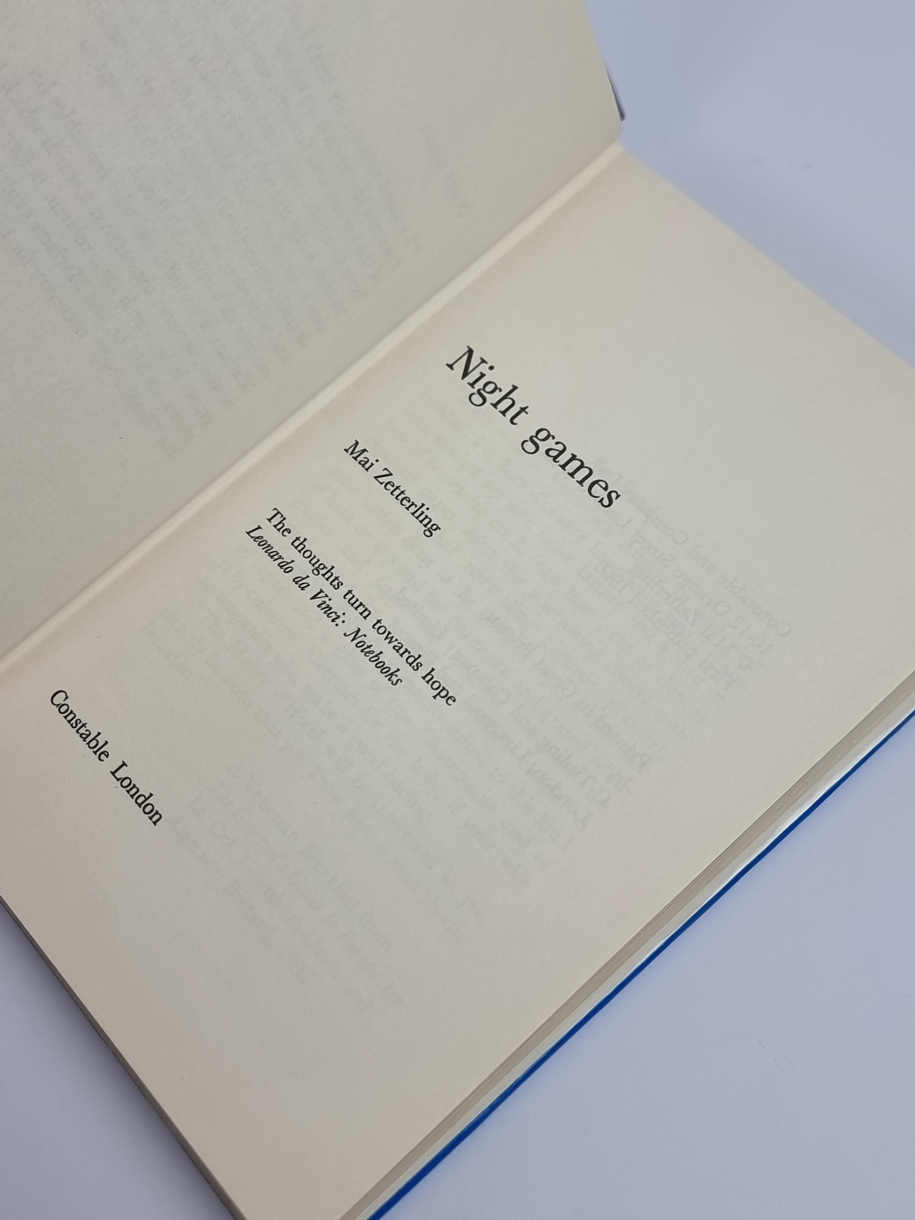 Night Games, Mai Zetterling — 1st Edition