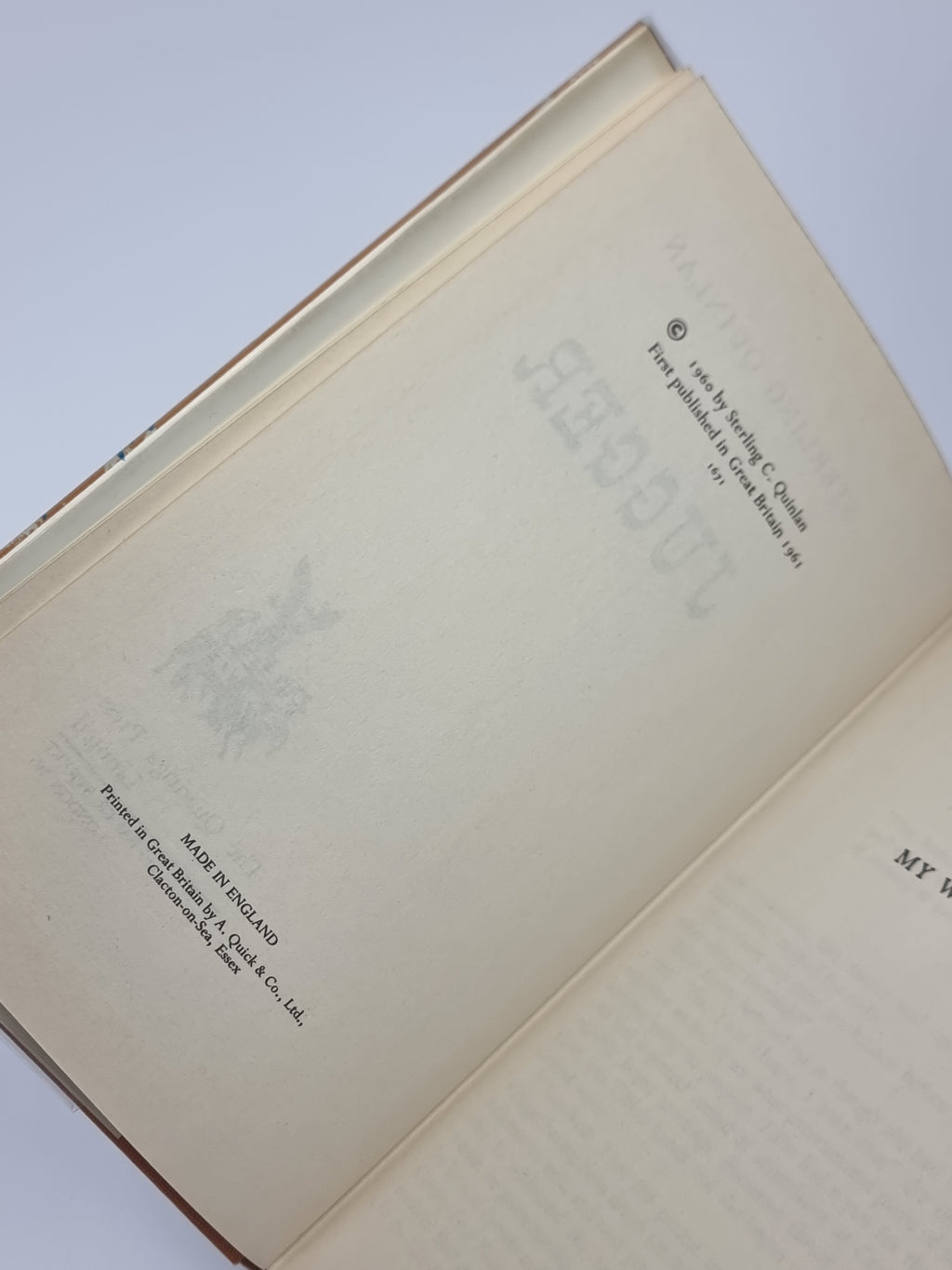 Jugger, Sterling Quinlan — 1st Edition