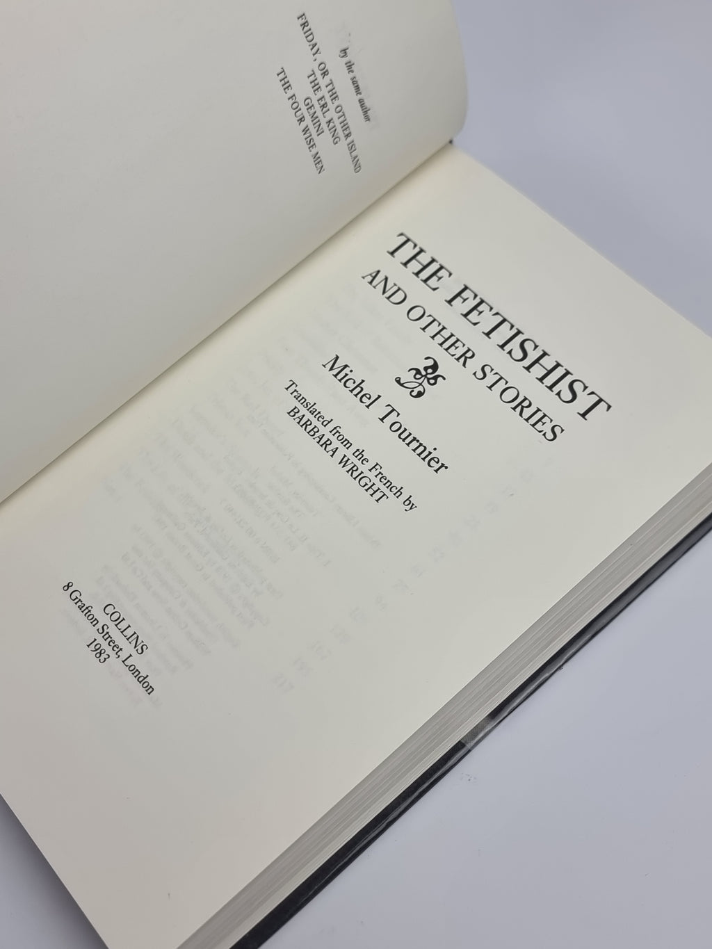 The Fetishist and other stories, Michel Tournier — 1st UK Edition