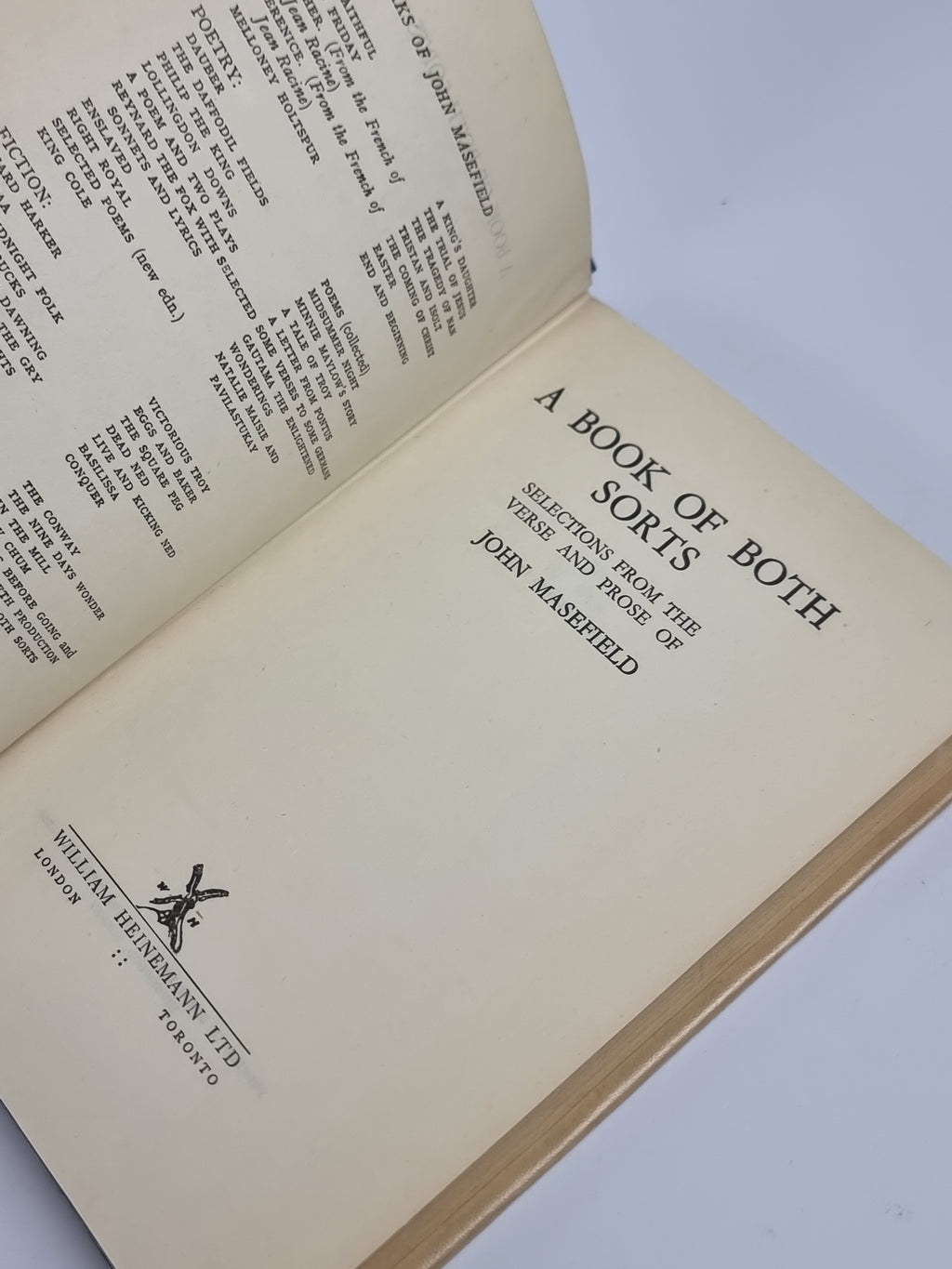 A Book of Both Sorts, John Masefield — 1st Edition