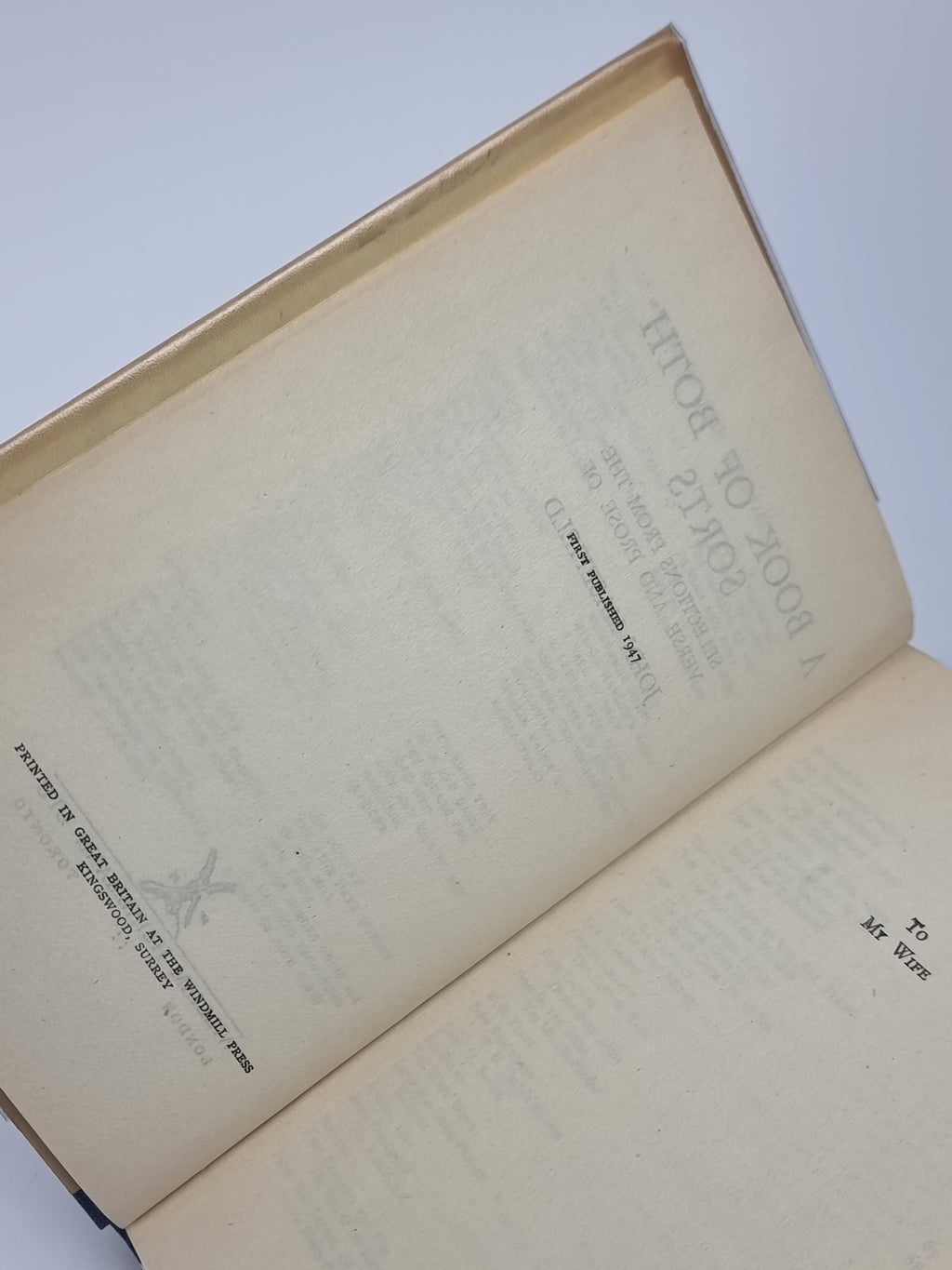 A Book of Both Sorts, John Masefield — 1st Edition