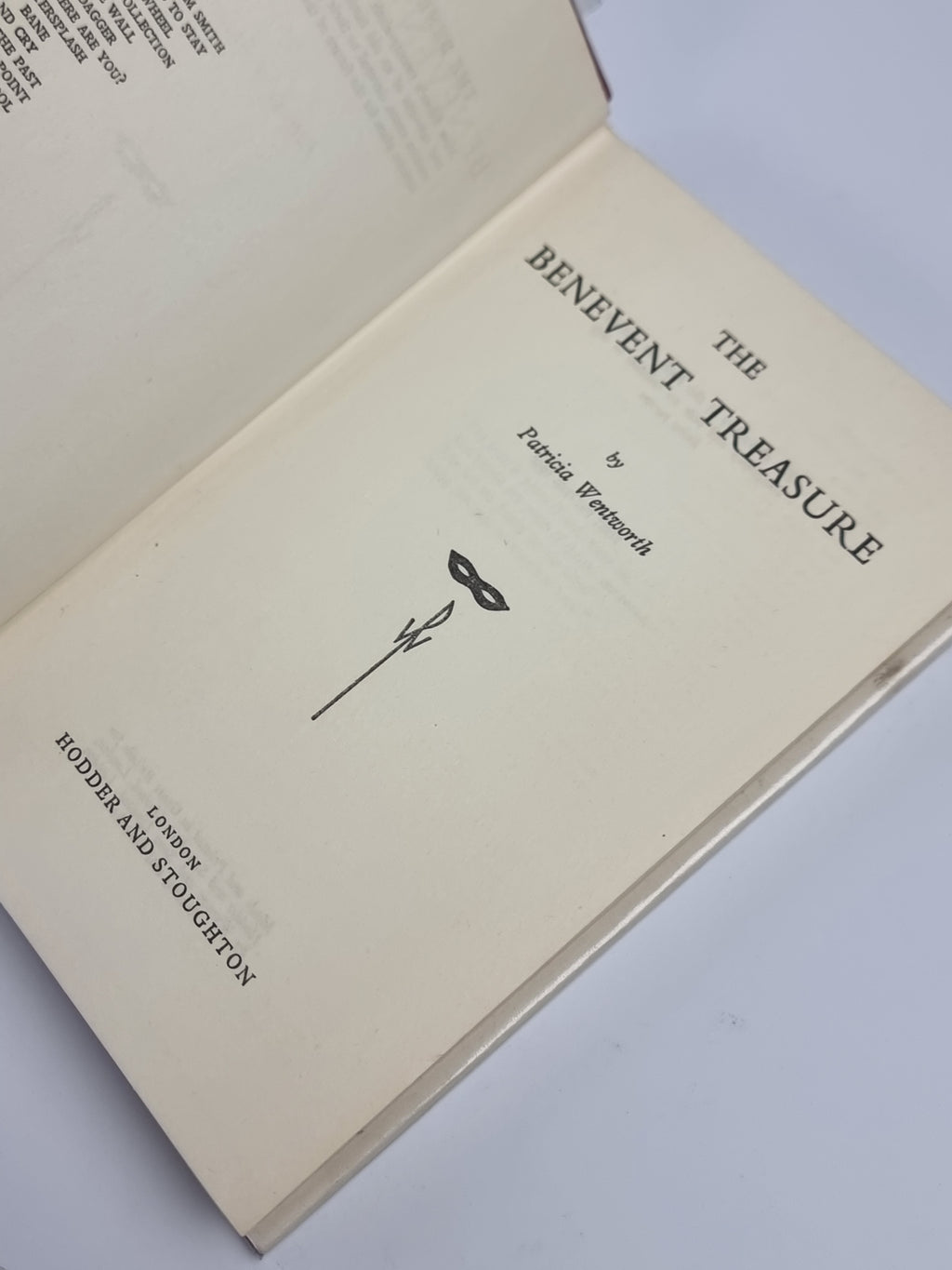 The Benevent Treasure, Patricia Wentworth — 1st Edition