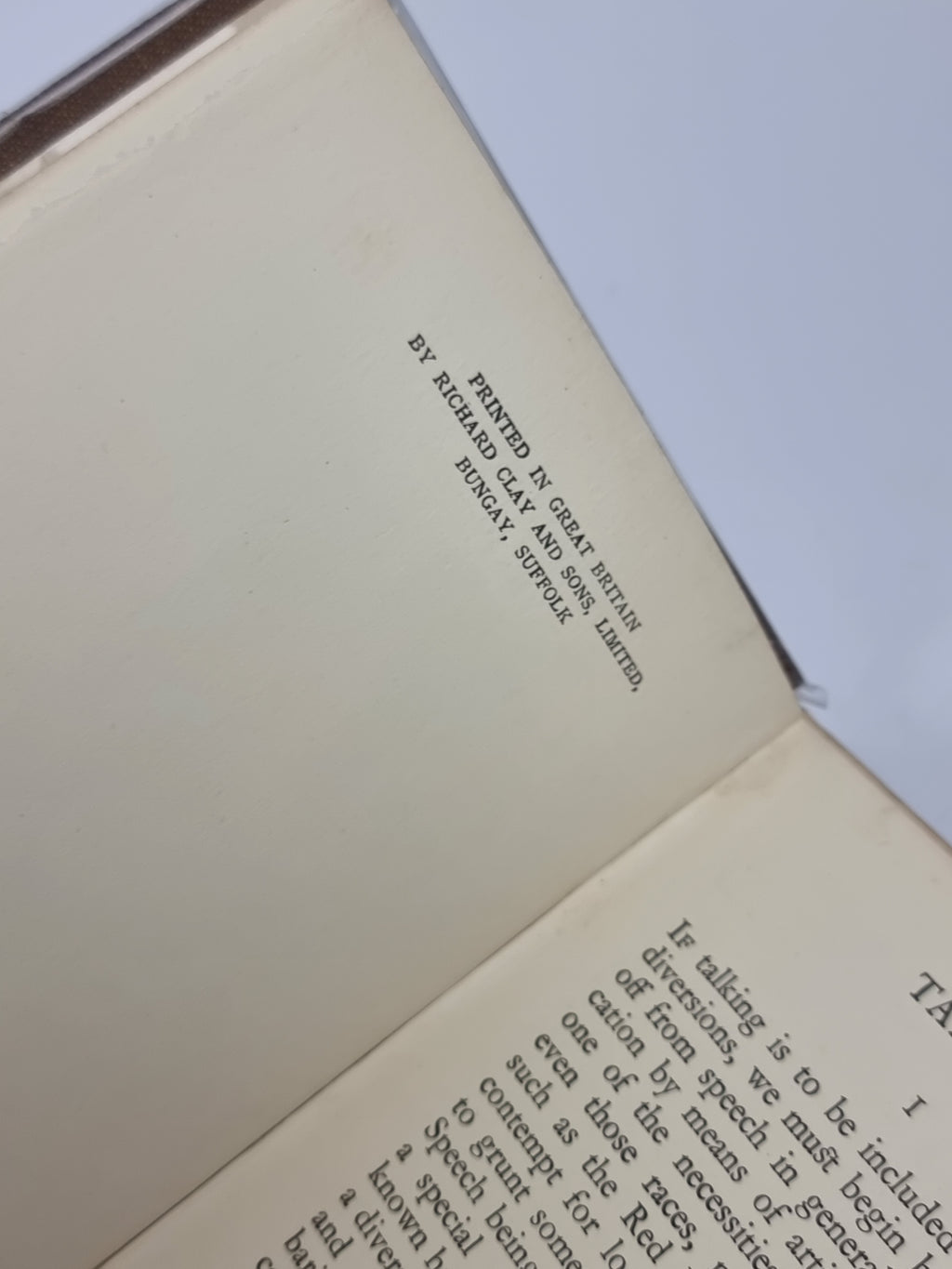 Talking, J. B. Priestley — 1st Edition