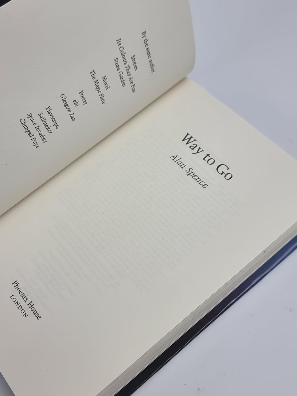 Way to Go, Alan Spence — 1st Edition