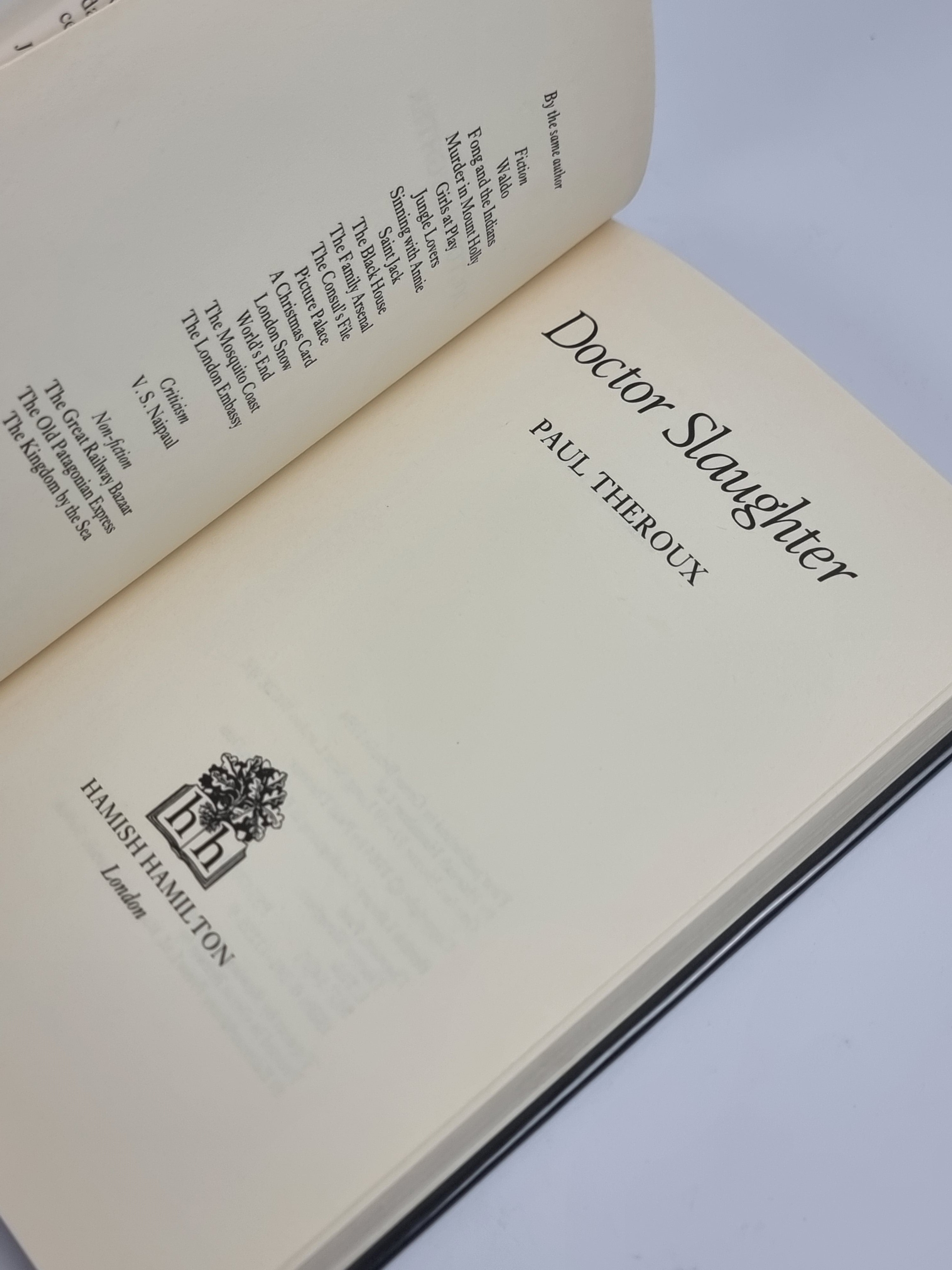 Doctor Slaughter, Paul Theroux — 1st Edition