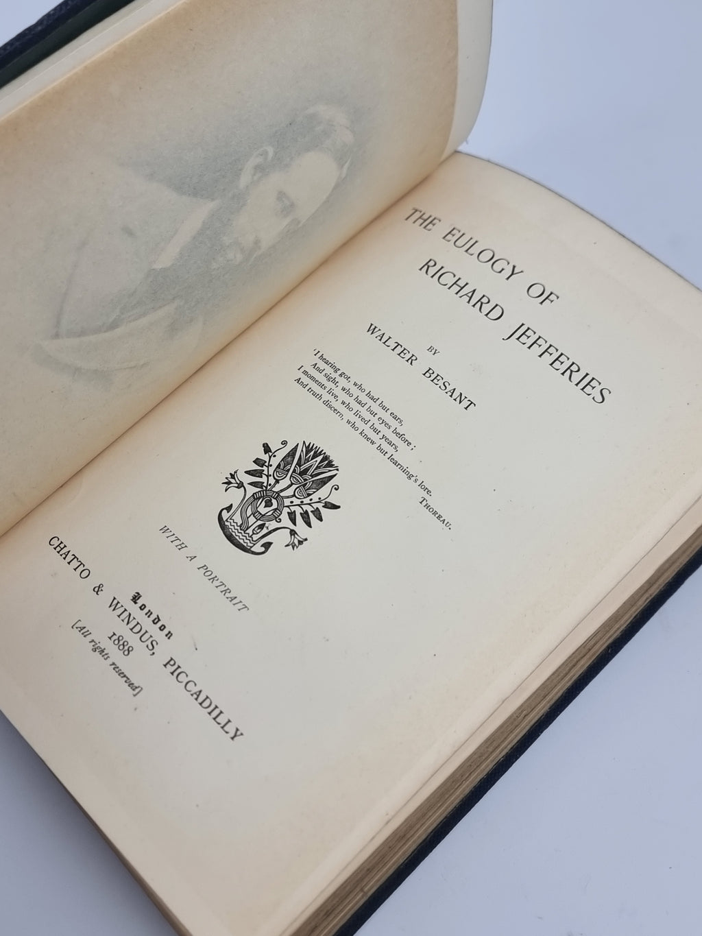 The Eulogy of Richard Jefferies, Walter Besant — 1st Edition