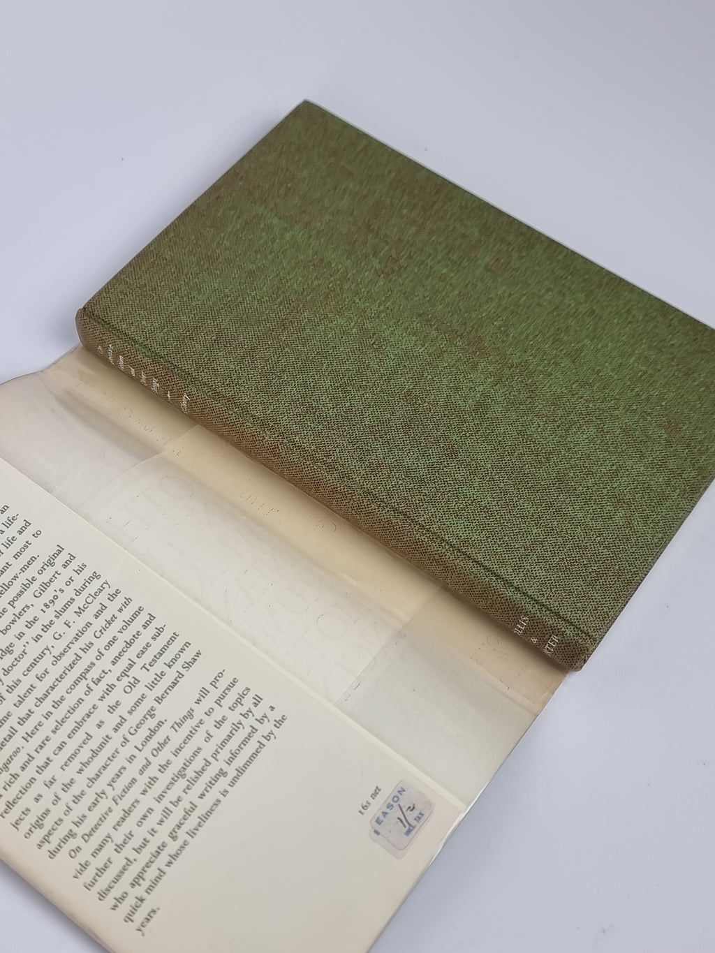 On Detective Fiction and Other Things Including Pickwick, Cambridge, Infant Mortality, Slums, Stevenson...