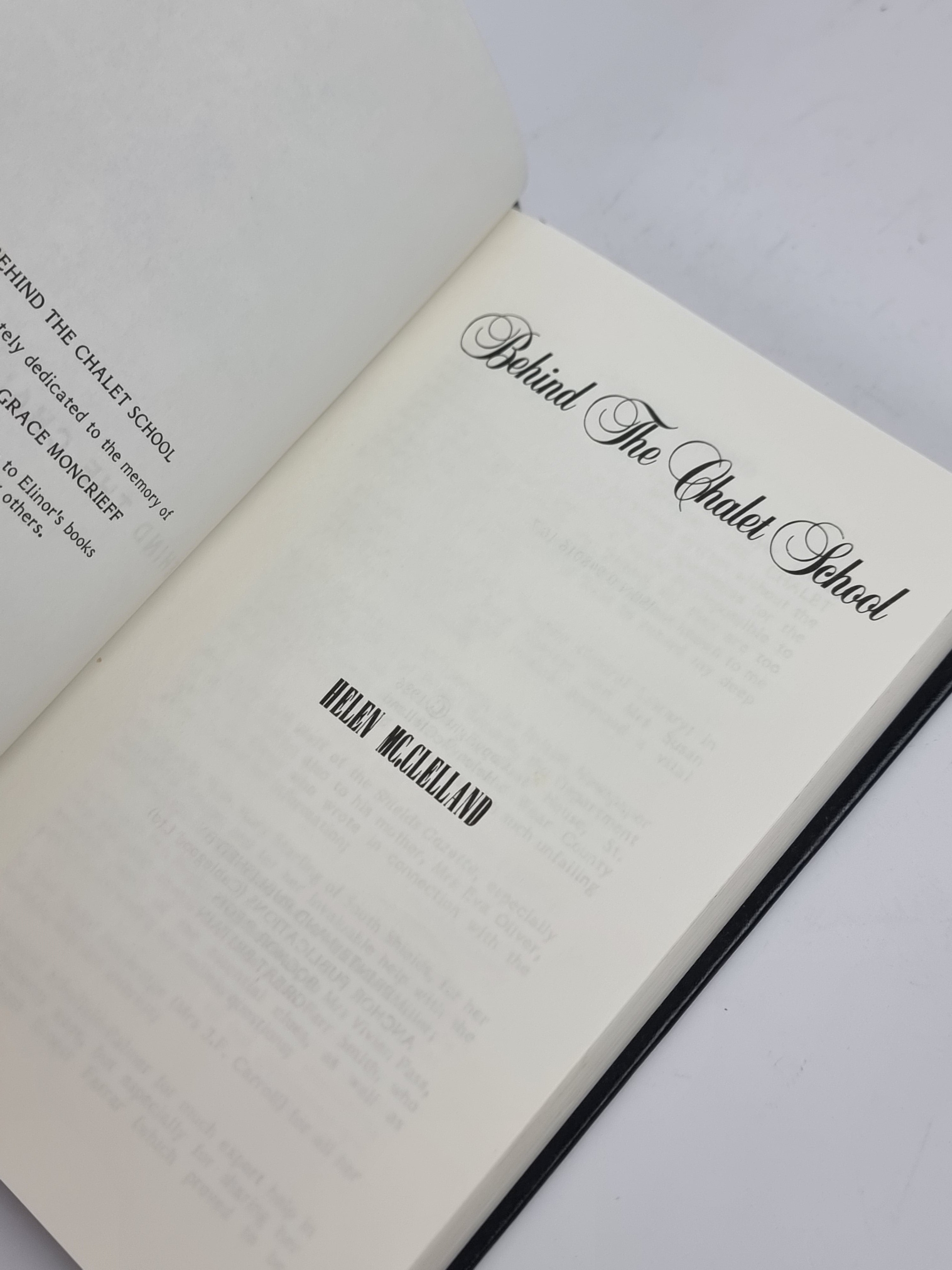 Behind the Chalet School, Helen McClelland — 1986 Reissue