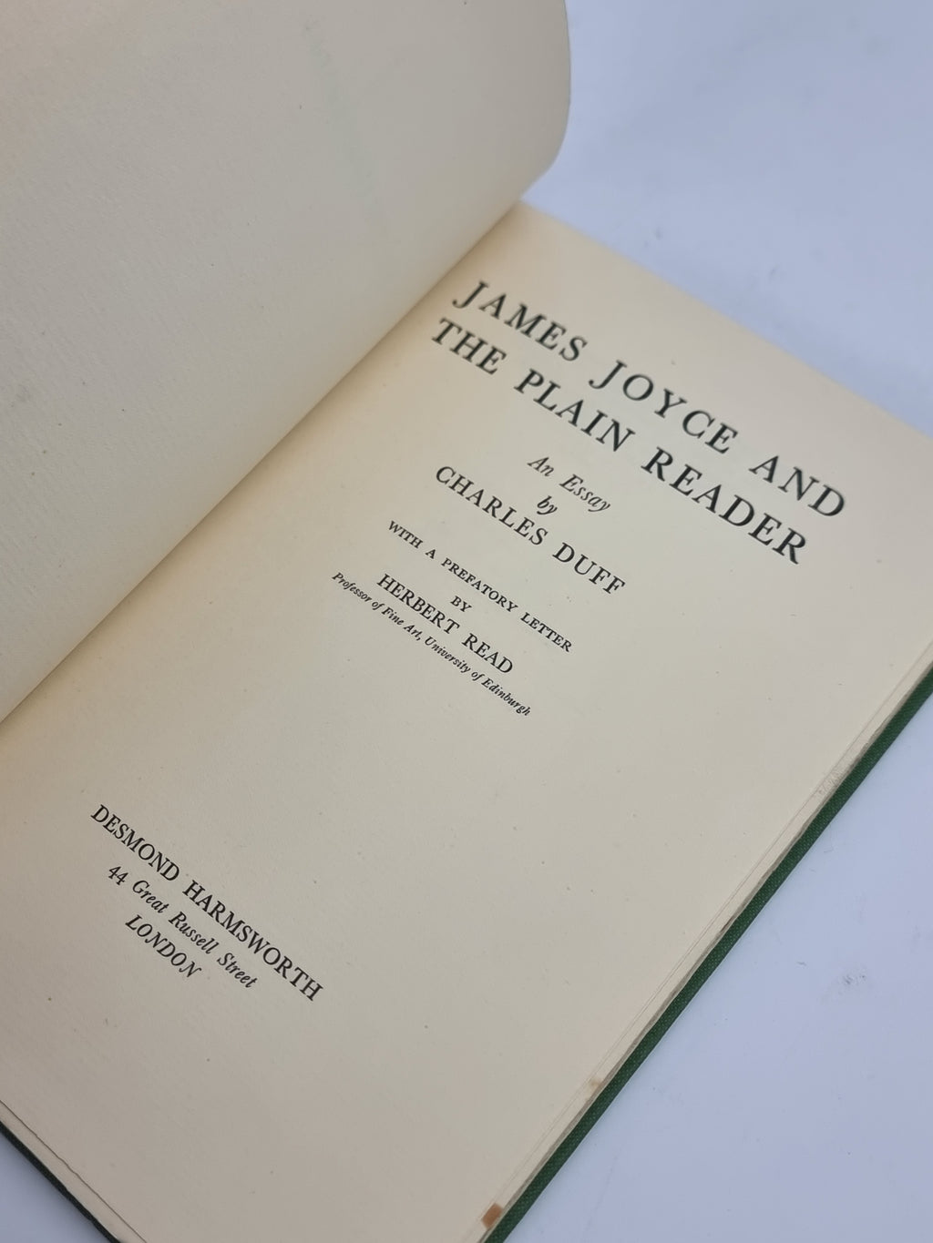 James Joyce and the Plain Reader, Charles Duff — 1st Edition