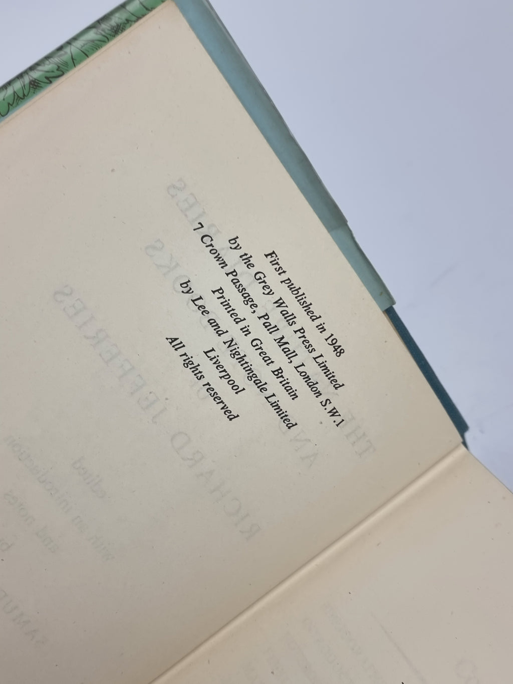 The Nature Diaries and Note-Books of Richard Jefferies, Richard Jefferies — 1st Ed