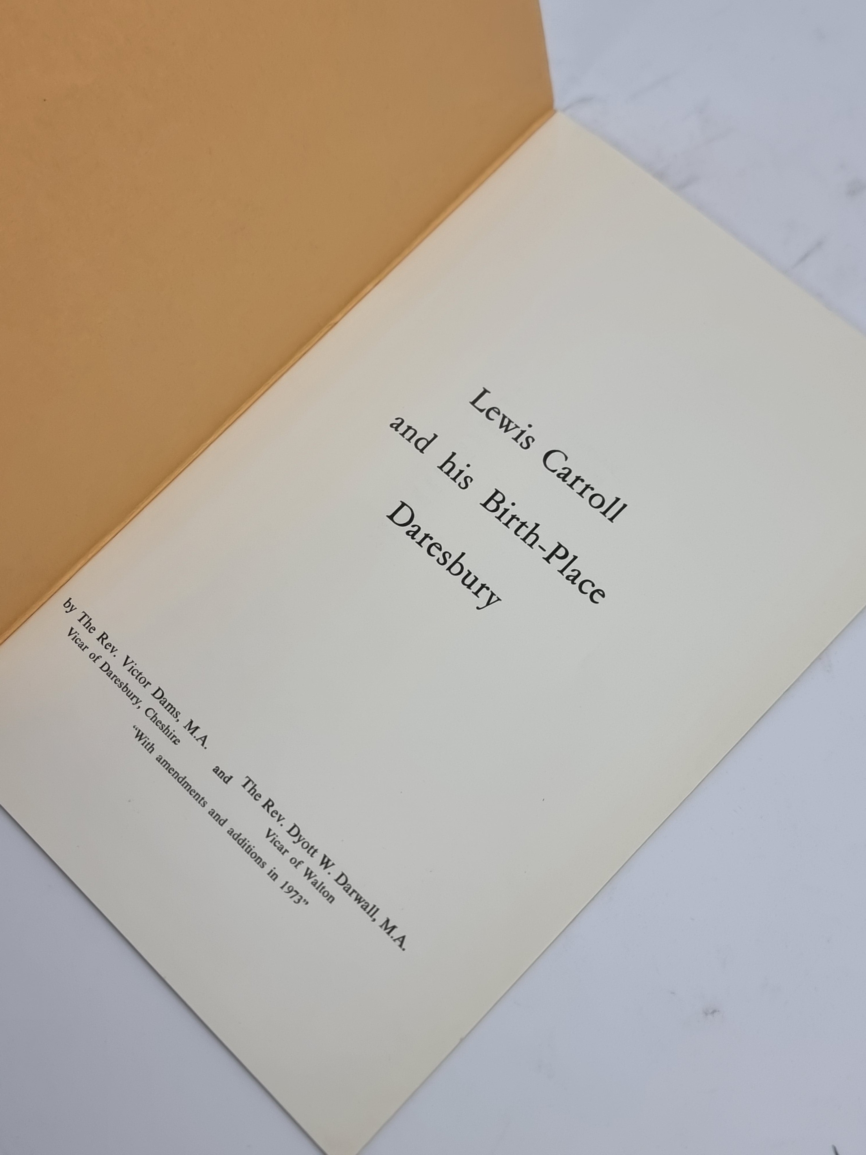 Lewis Carroll and his Birth-Place Daresbury
