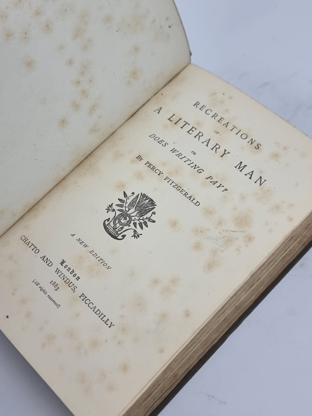 Recreations of a Literary Man, Percy Fitzgerald — New Edition