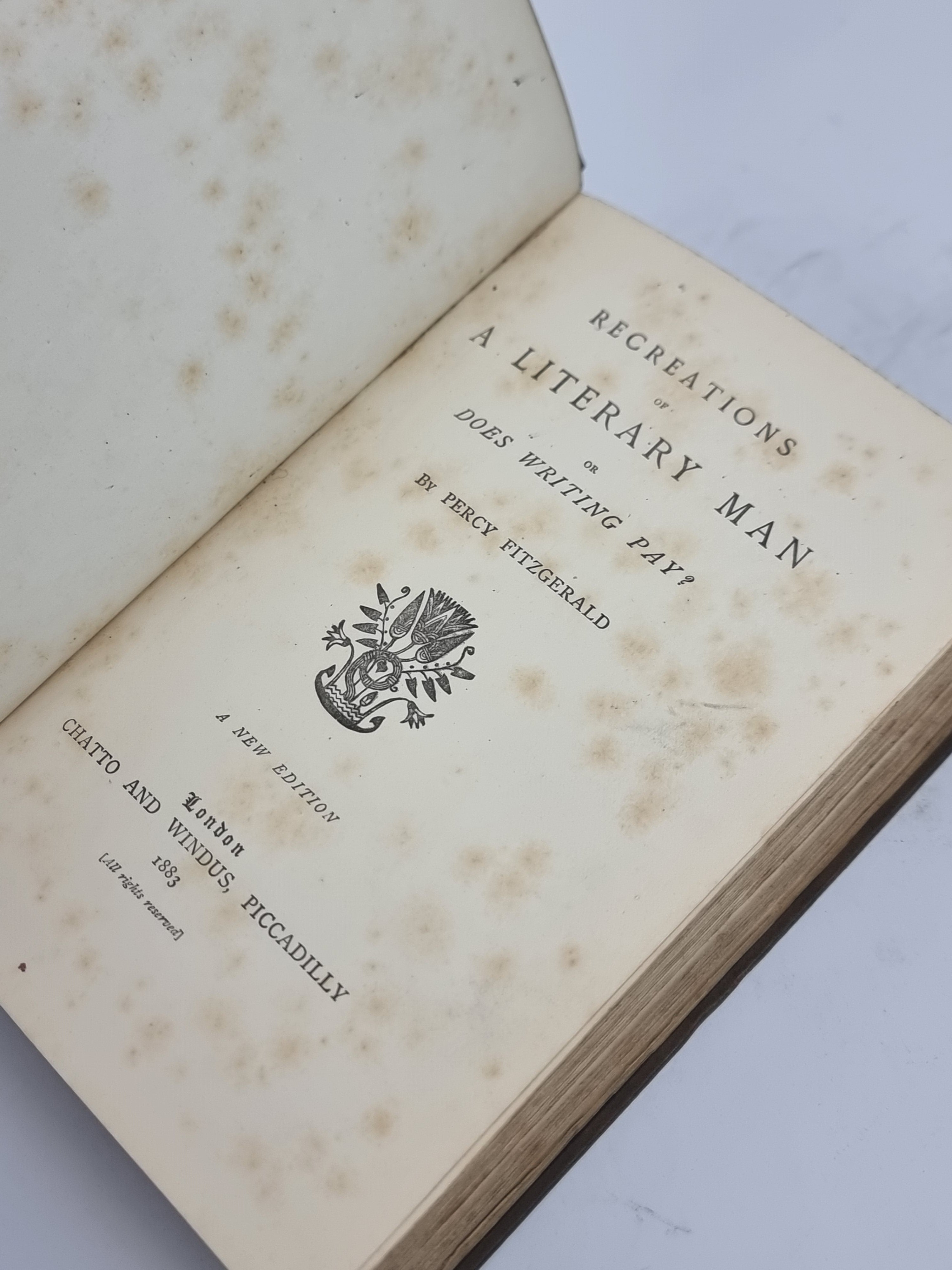 Recreations of a Literary Man, Percy Fitzgerald — New Edition