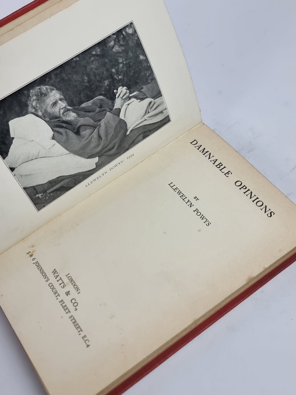 Damnable Opinions, Llewelyn Powys — 1st Edition