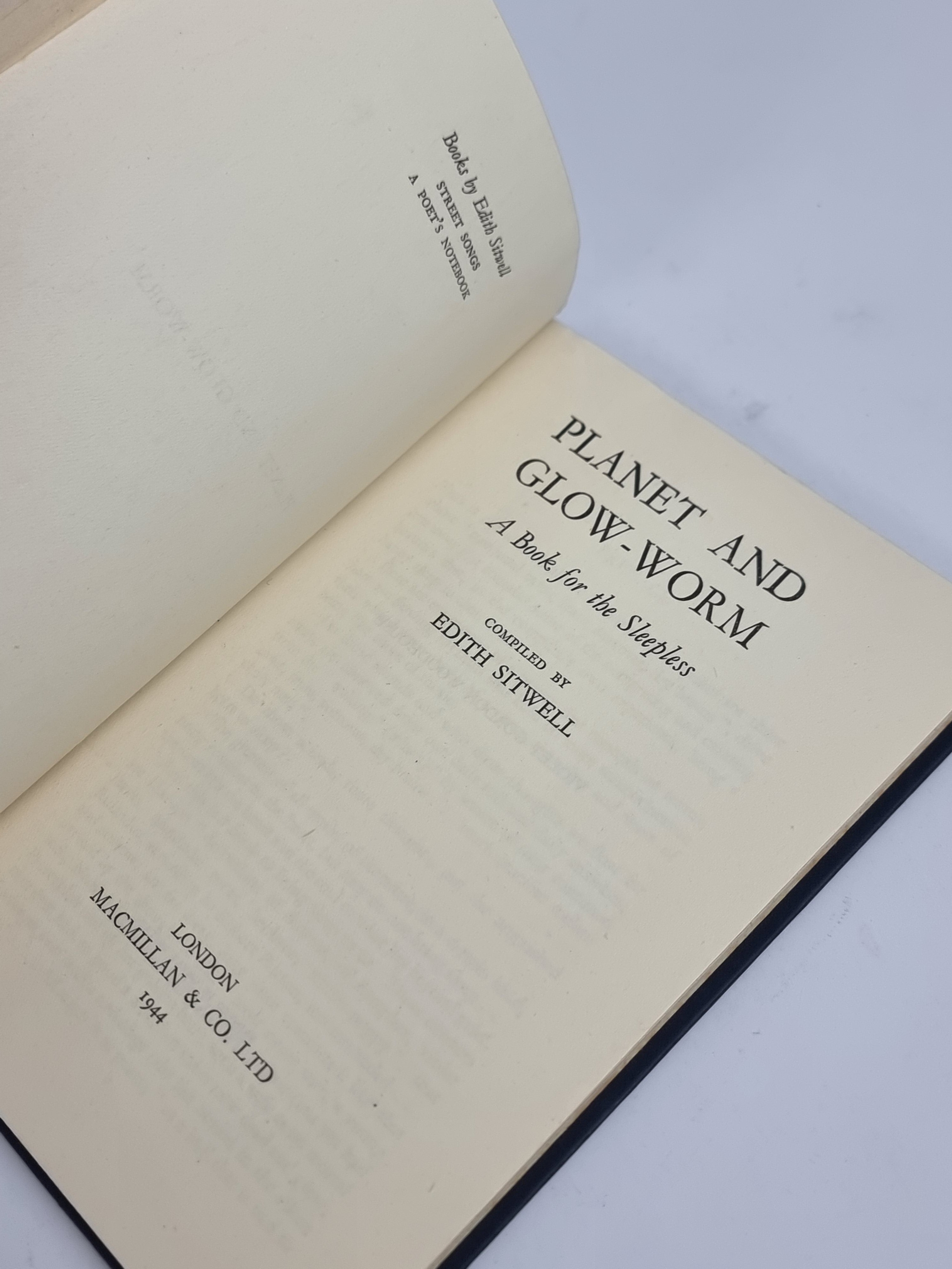 Planet and Glow-Worm: A Book for the Sleepless, Edith Sitwell (Compiler) — 1st Edition