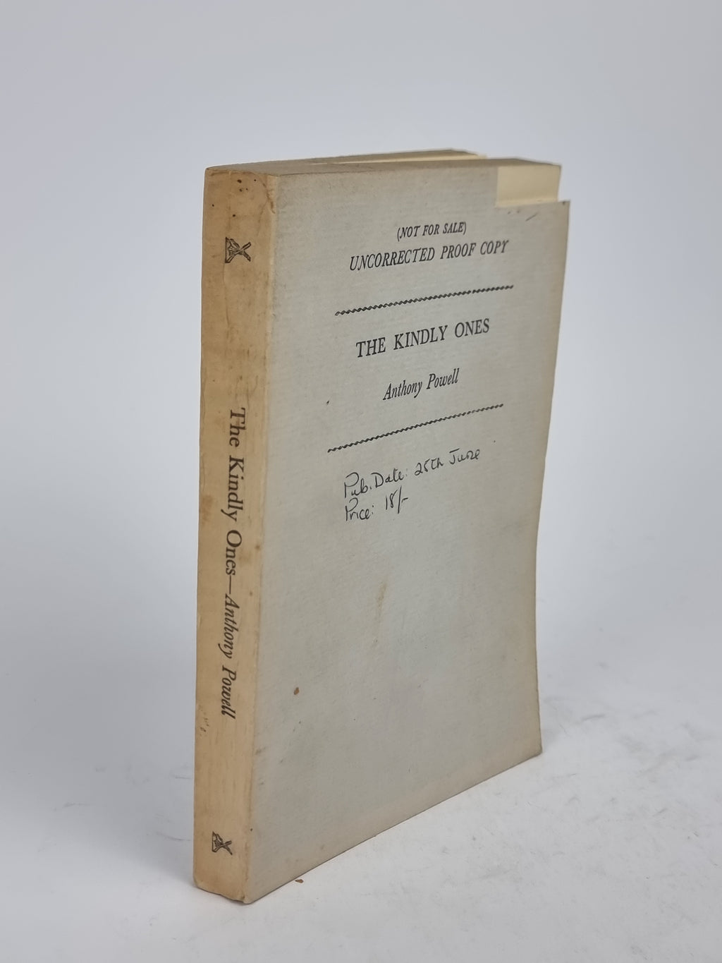 The Kindly Ones, Anthony Powell — Uncorrected Proof Copy