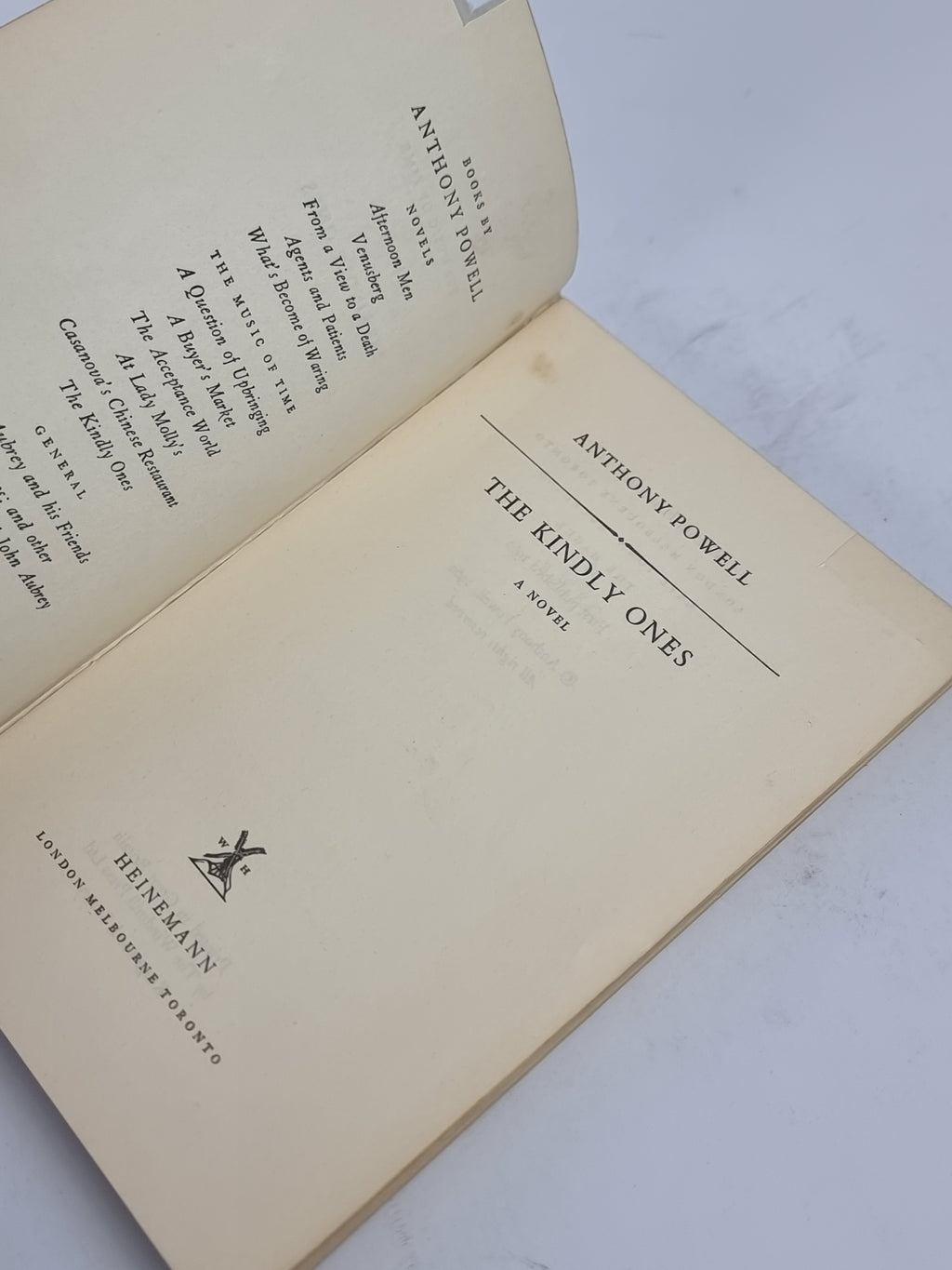 The Kindly Ones, Anthony Powell — Uncorrected Proof Copy