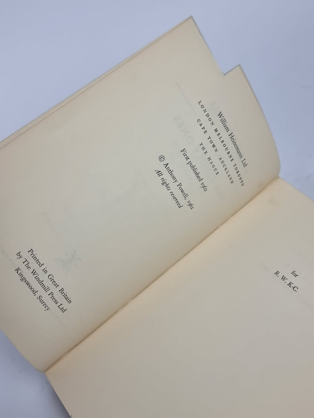 The Kindly Ones, Anthony Powell — Uncorrected Proof Copy
