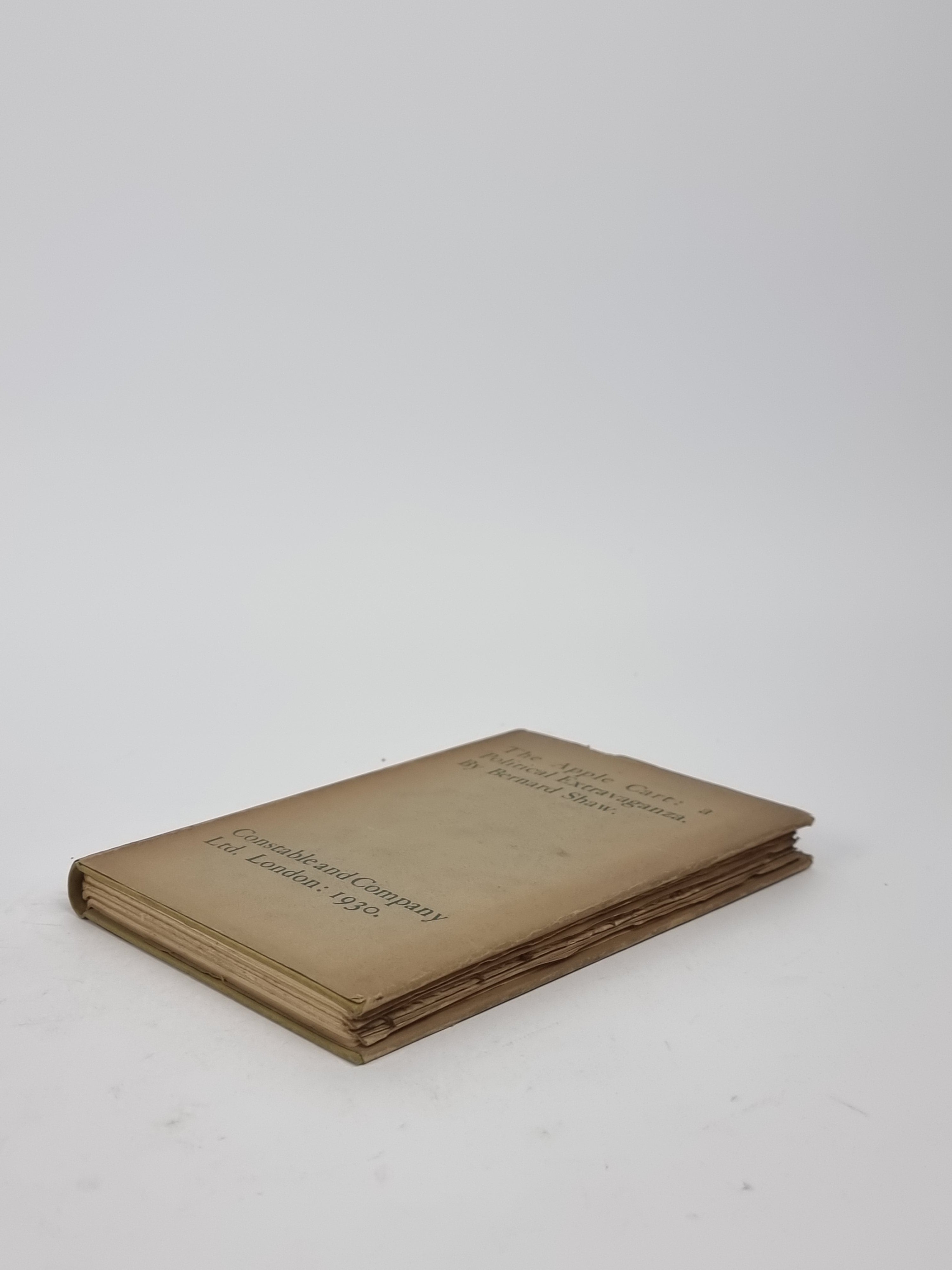The Apple Cart: A Political Extravaganza, Bernard Shaw — 1st Edition