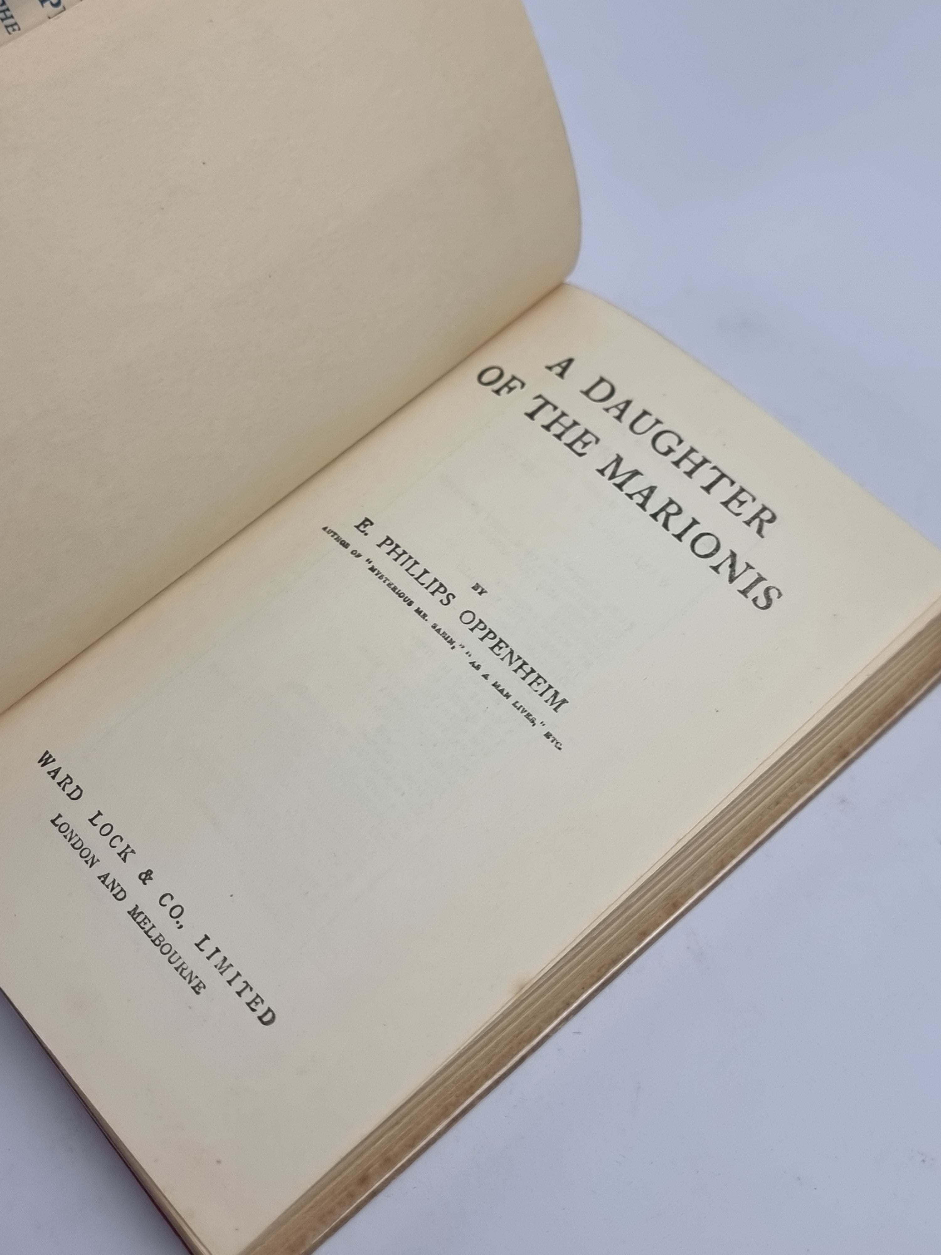 A Daughter of the Marionis, E. Phillips Oppenheim — Reprint Edition