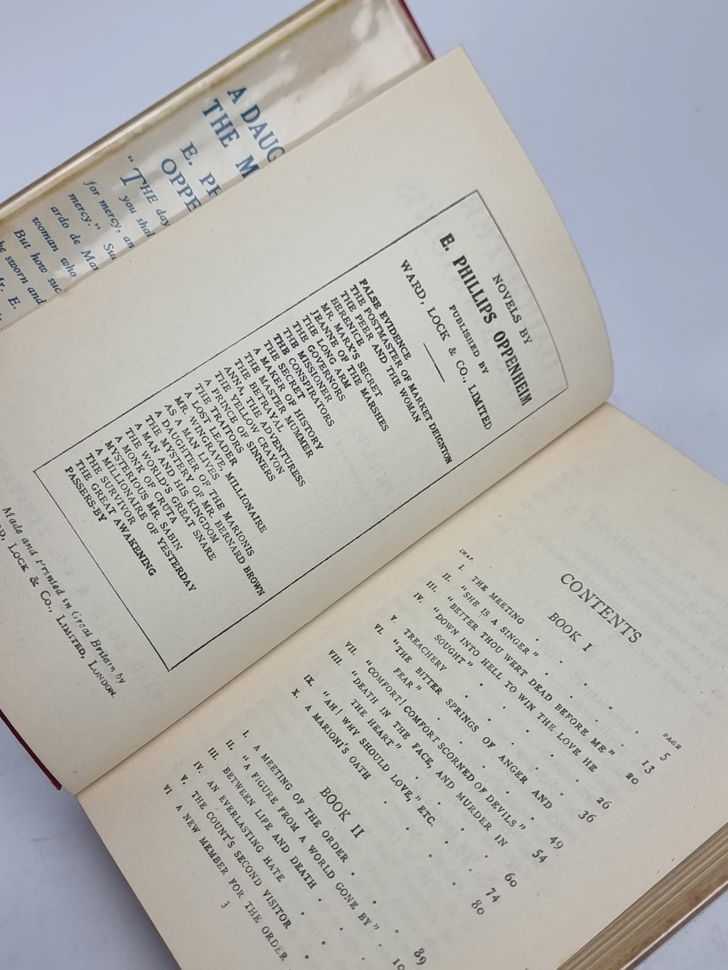 A Daughter of the Marionis, E. Phillips Oppenheim — Reprint Edition