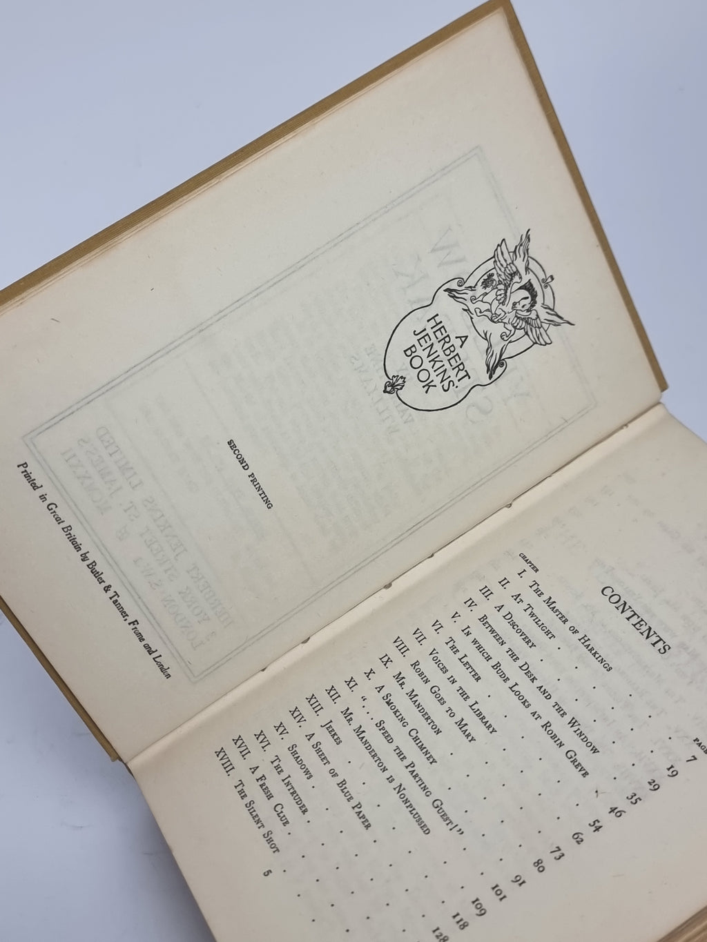 The Yellow Streak, Valentine Williams — 2nd Printing