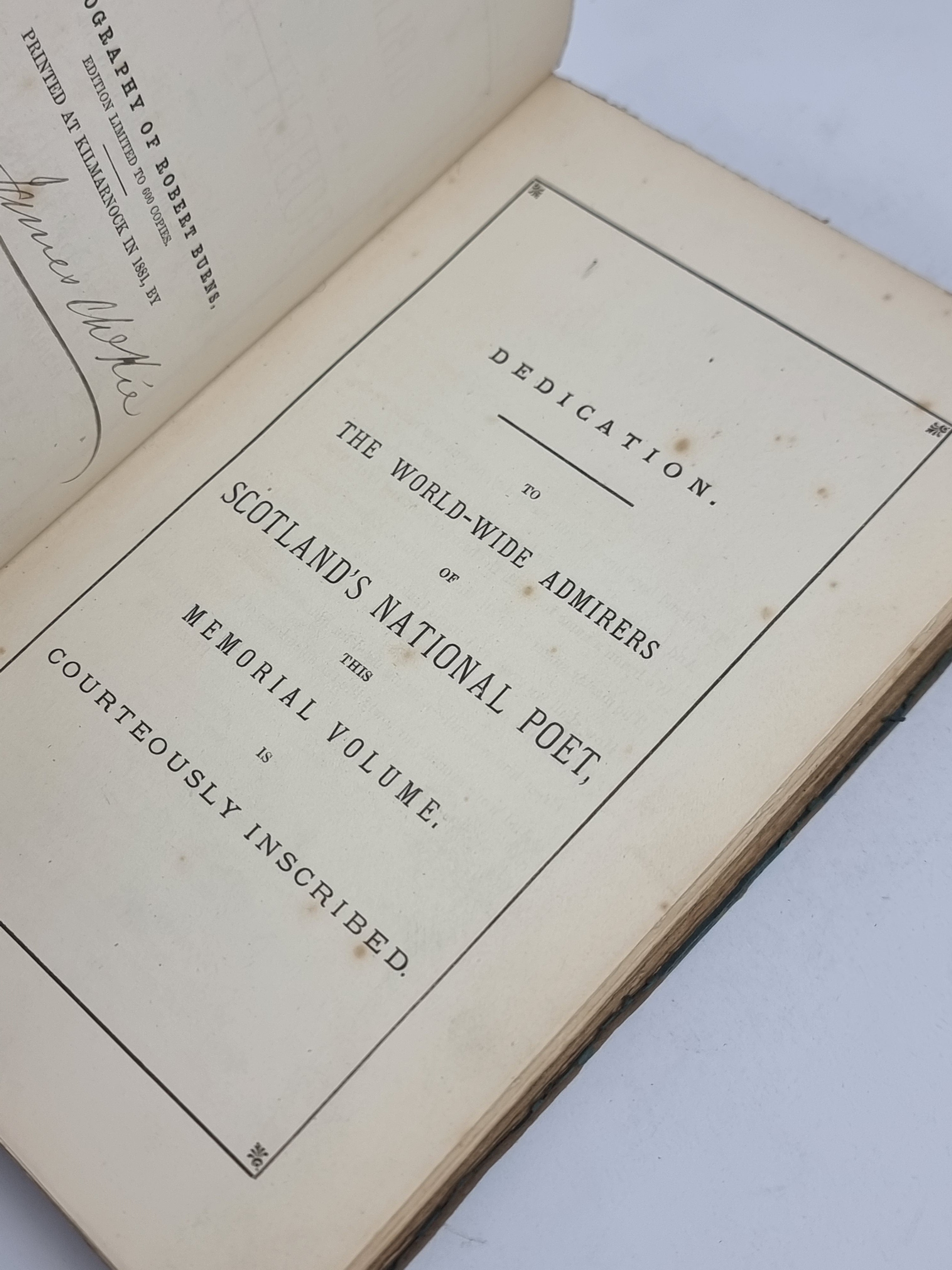 The Bibliography of Robert Burns, Compiled by James M'Kie — 1st Edition, Limited