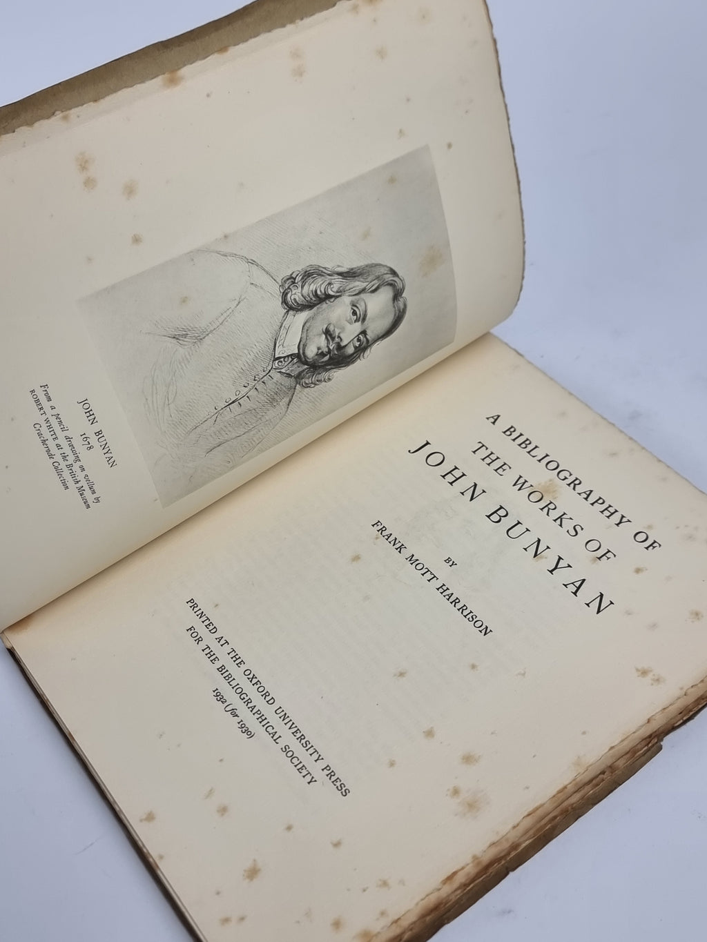 A Bibliography of the Works of John Bunyan, Frank Mott Harrison — 1st Edition