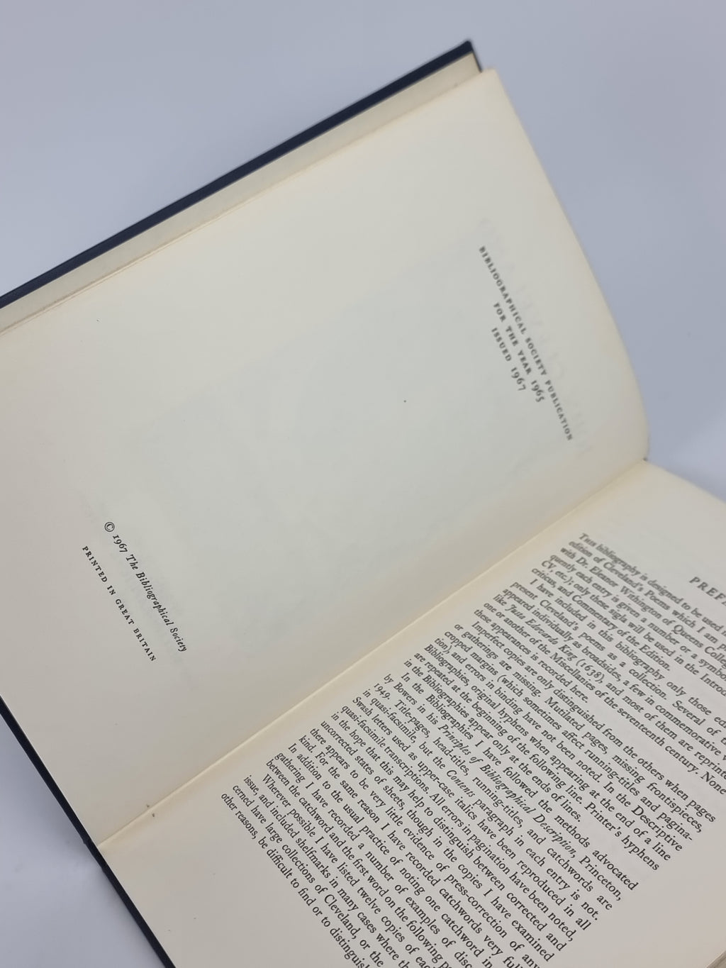 John Cleveland (1613-1658): A Bibliography of his Poems, Brian Morris — 1st Edition