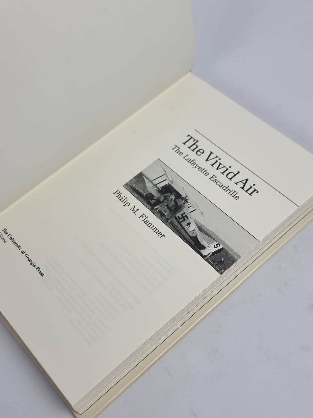 The Vivid Air: The Lafayette Escadrille, Philip M. Flammer — 1st Edition