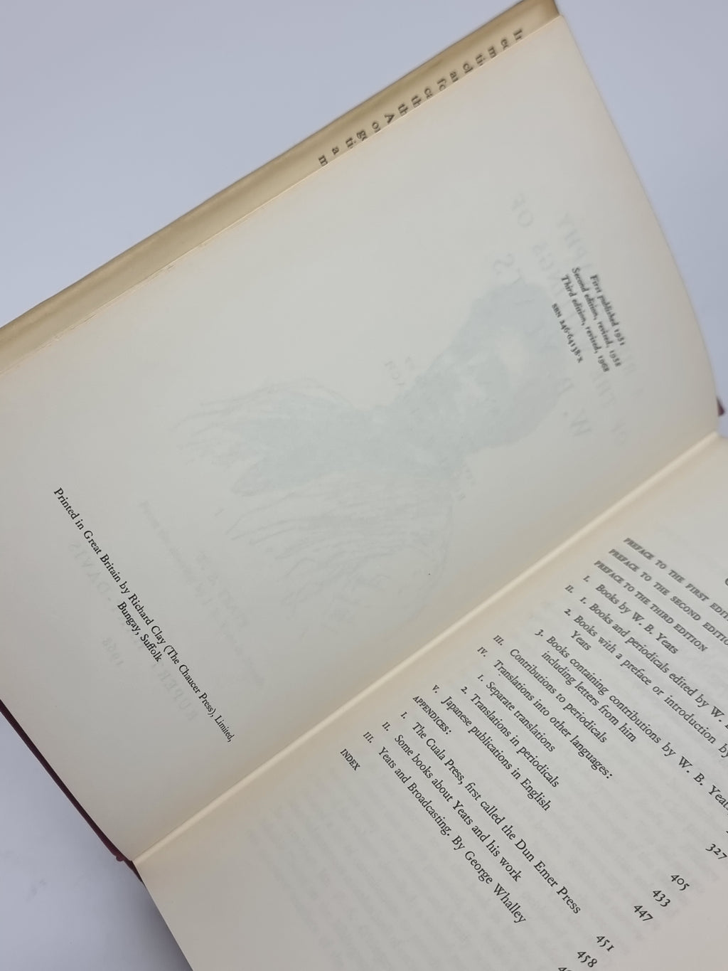 A Bibliography of the Writings of W. B. Yeats, Allan Wade — 3rd Edition