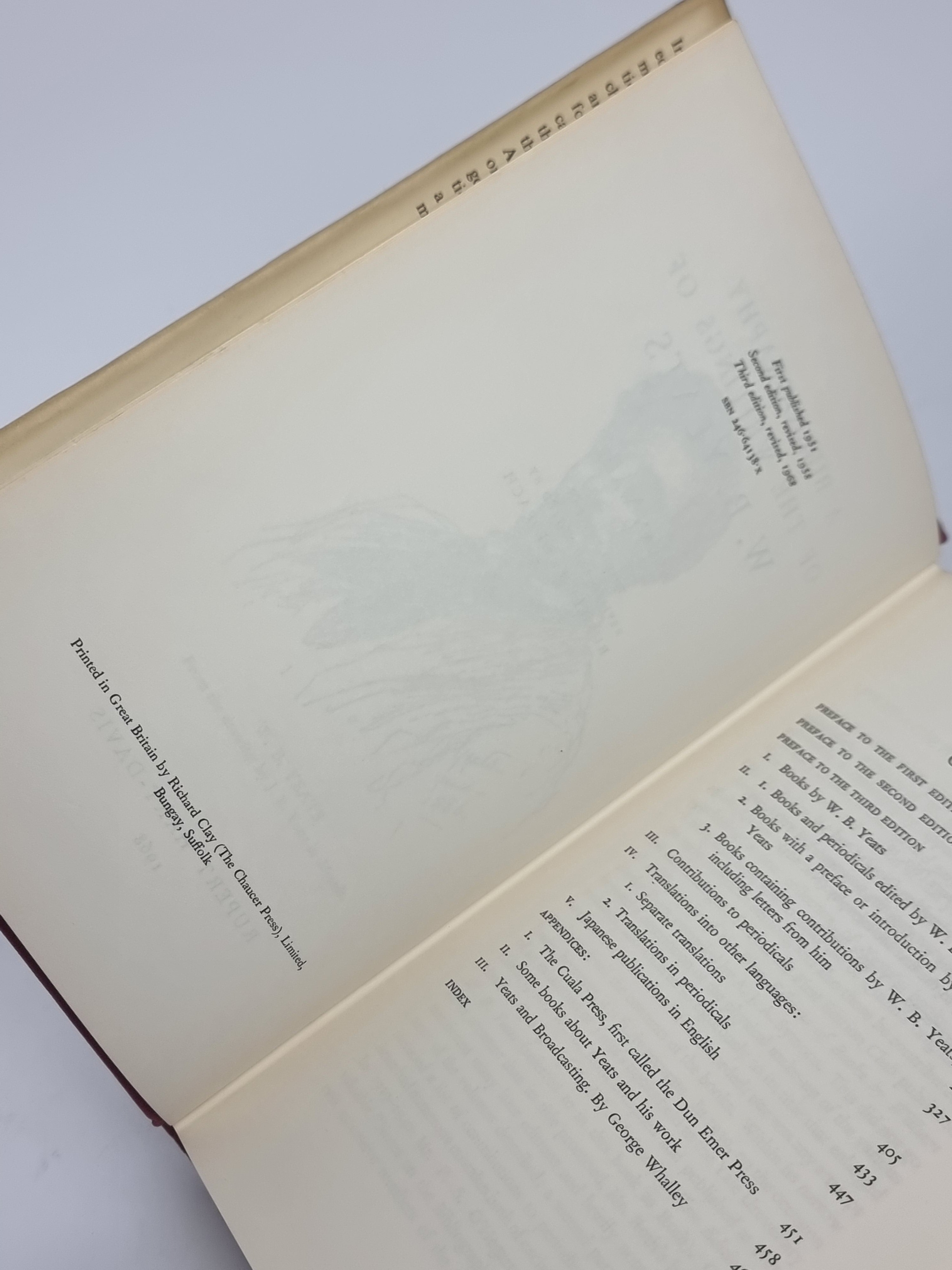 A Bibliography of the Writings of W. B. Yeats, Allan Wade — 3rd Edition
