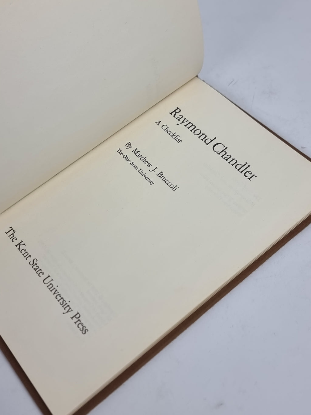 Raymond Chandler: A Checklist, Matthew J. Bruccoli — 1st Edition