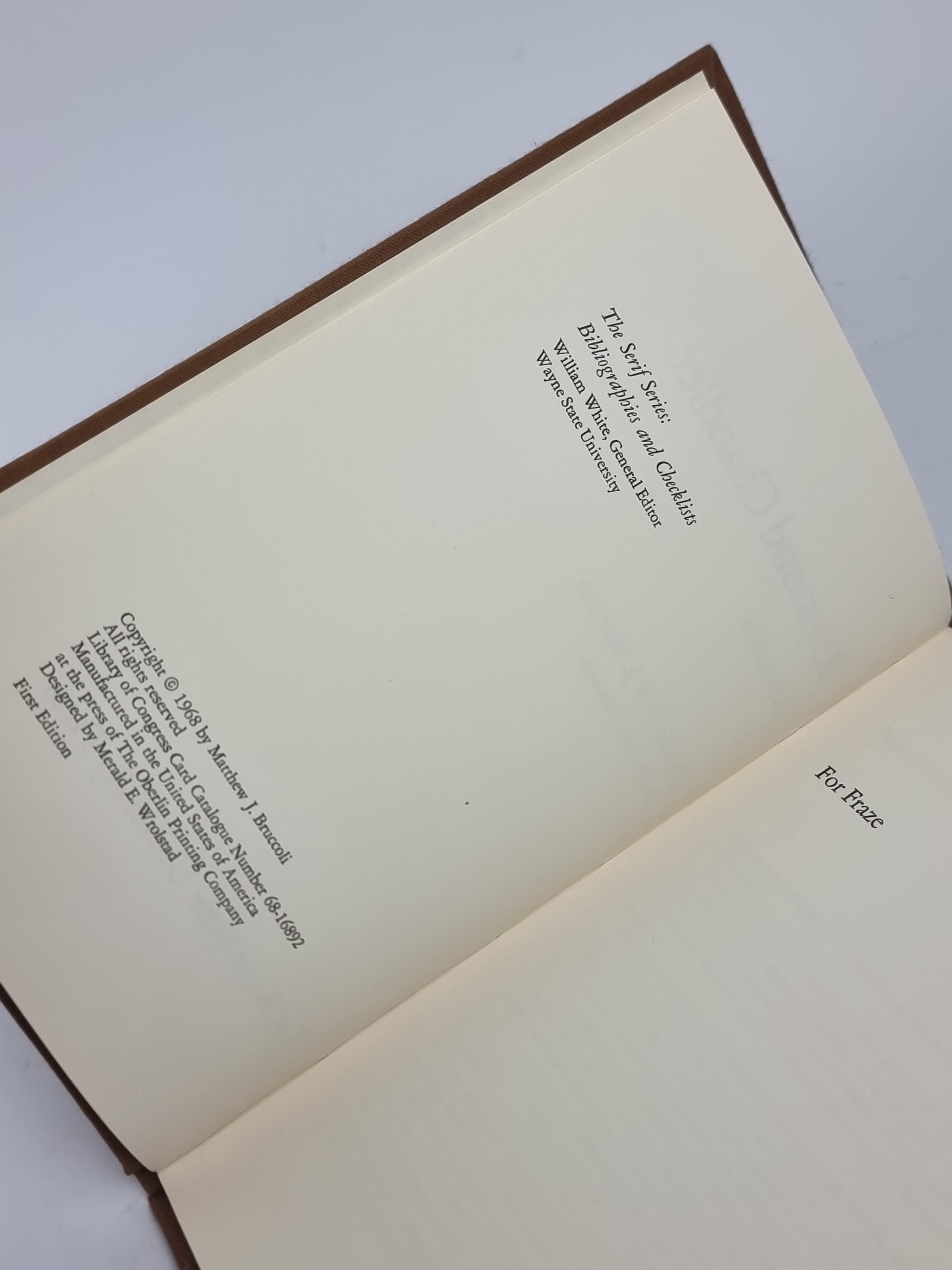 Raymond Chandler: A Checklist, Matthew J. Bruccoli — 1st Edition