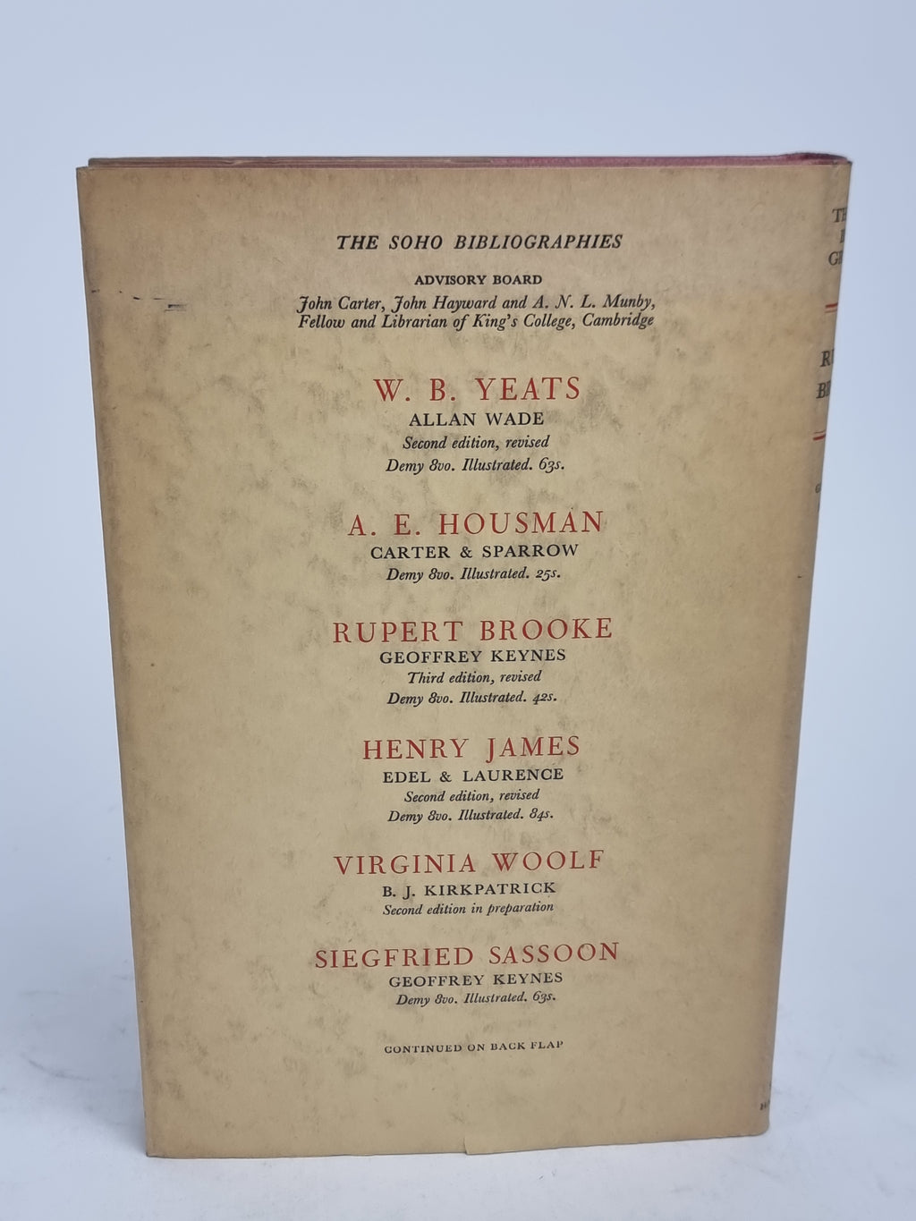 A Bibliography of the Works of Rupert Brooke, Geoffrey Keynes — 3rd Edition