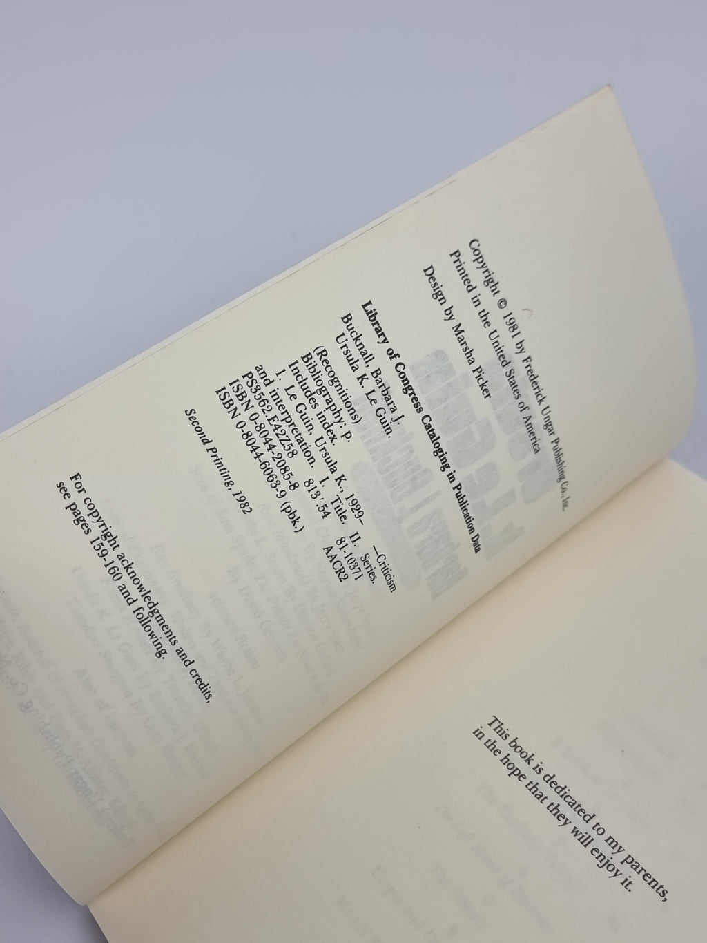 Ursula K. Le Guin, Barbara J. Bucknall — 2nd Printing