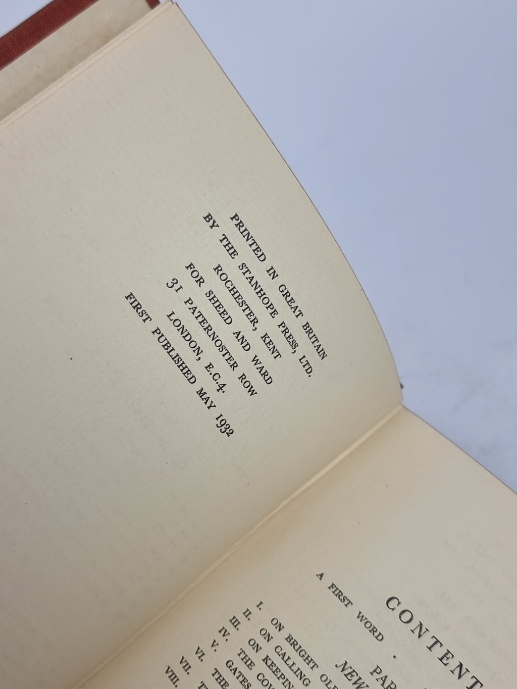 Sidelights on New London and Newer York and Other Essays, G. K. Chesterton — 1st Ed