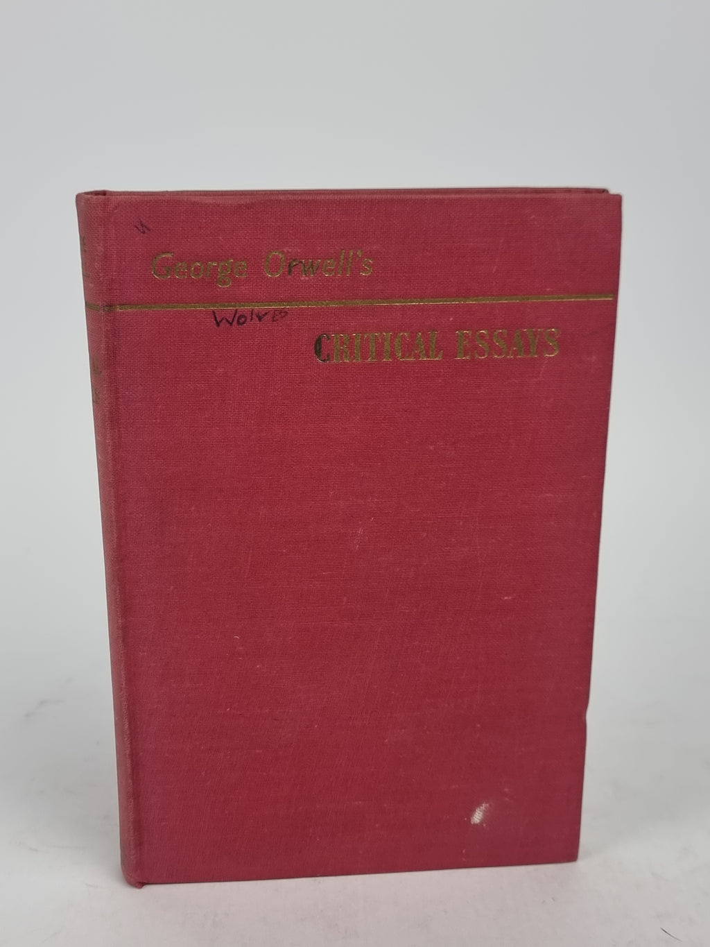 DraftCritical Essays, George Orwell — 1st Edition