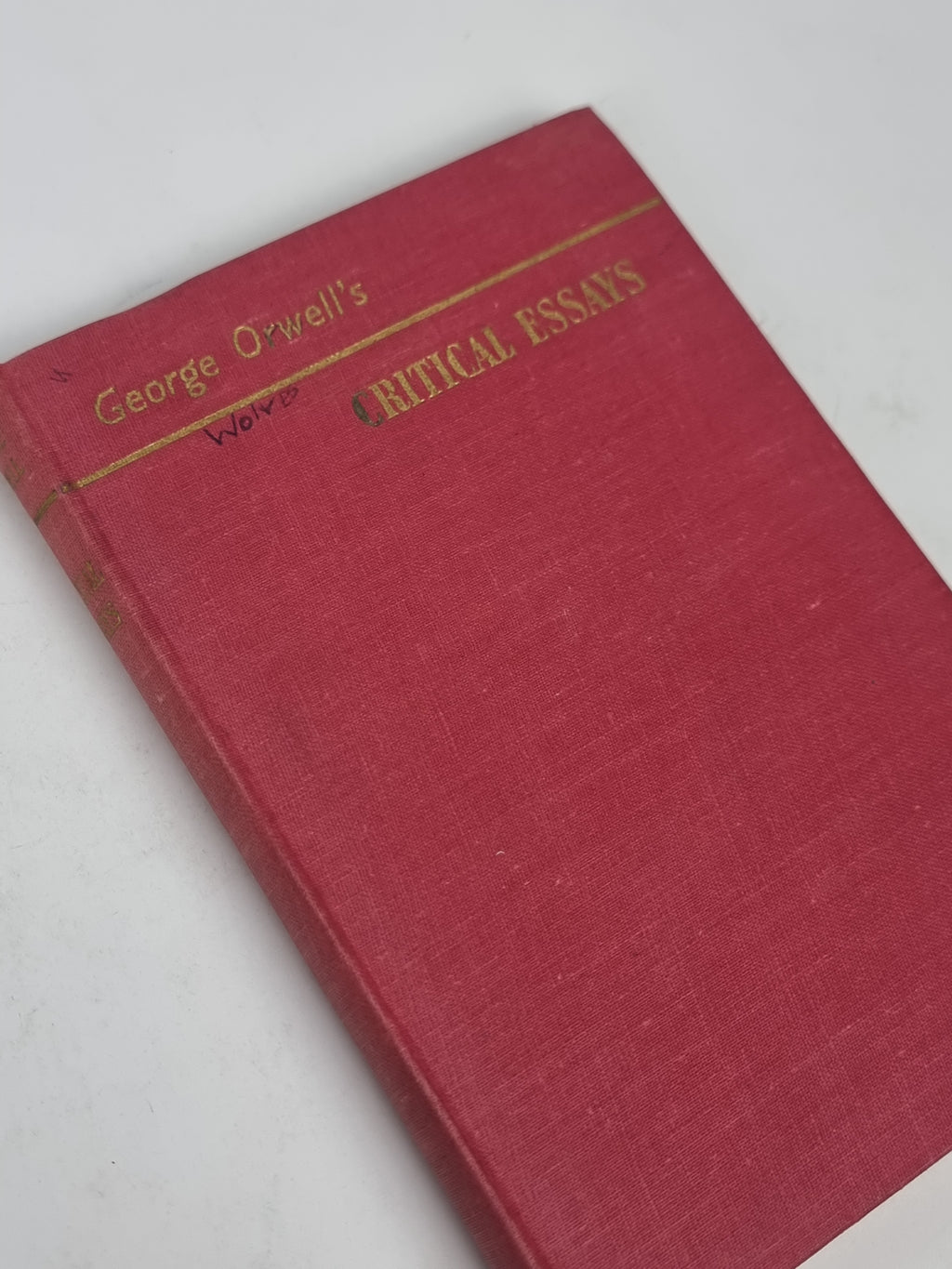 DraftCritical Essays, George Orwell — 1st Edition