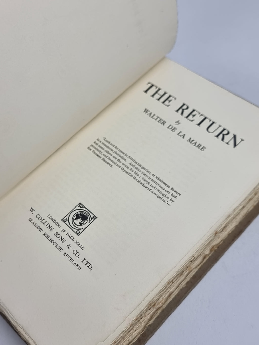 The Return, Walter de la Mare — Revised Limited Edition