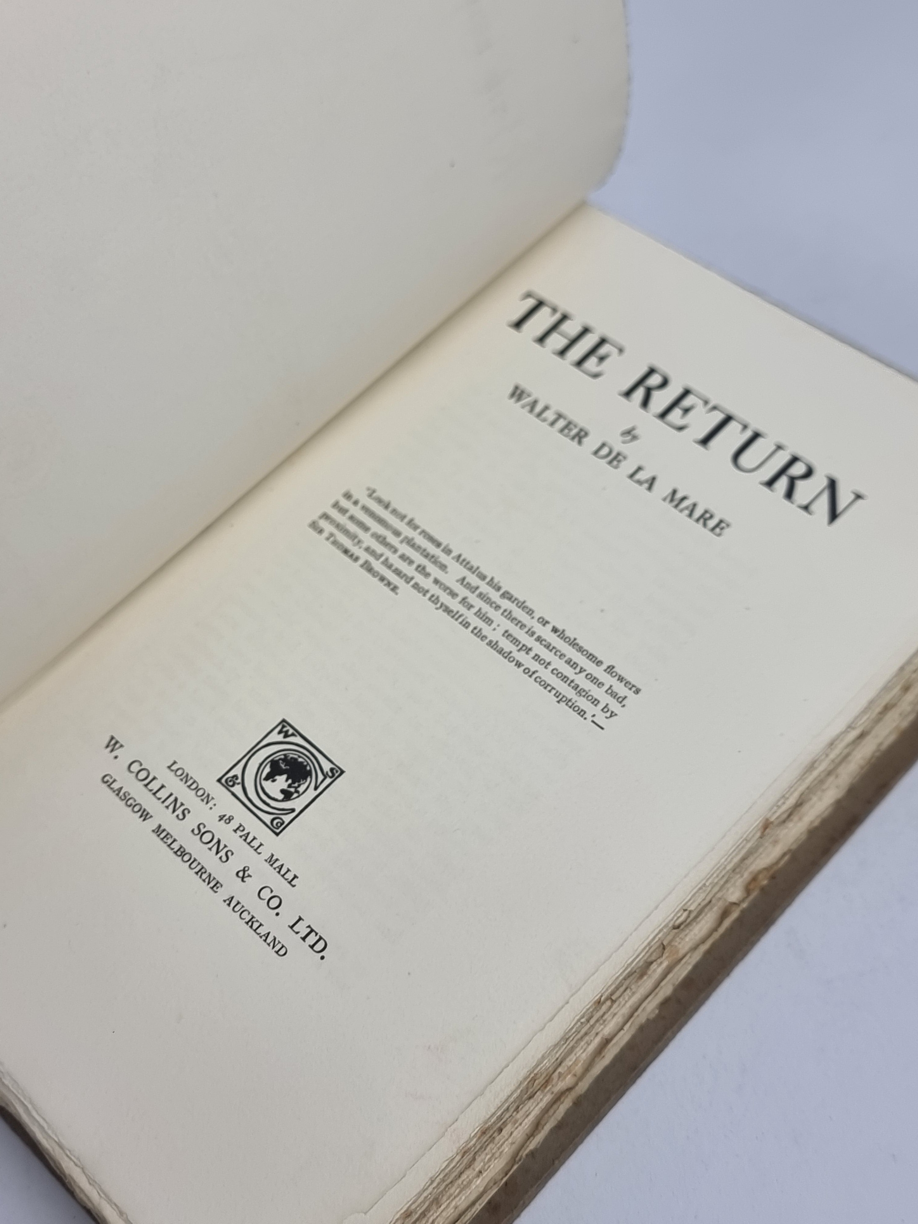 The Return, Walter de la Mare — Revised Limited Edition
