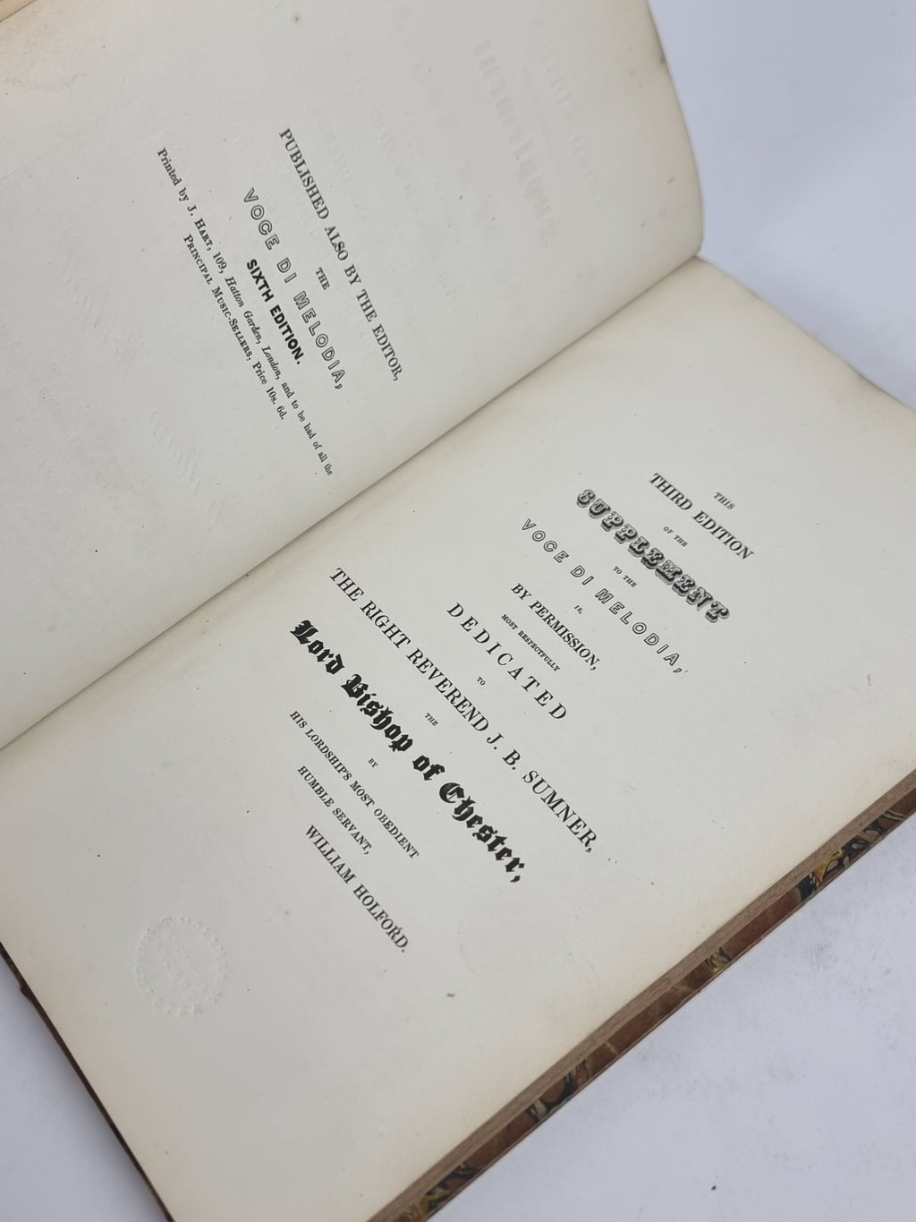 Supplement to the Voce Di Melodia, William Holford — 3rd Edition
