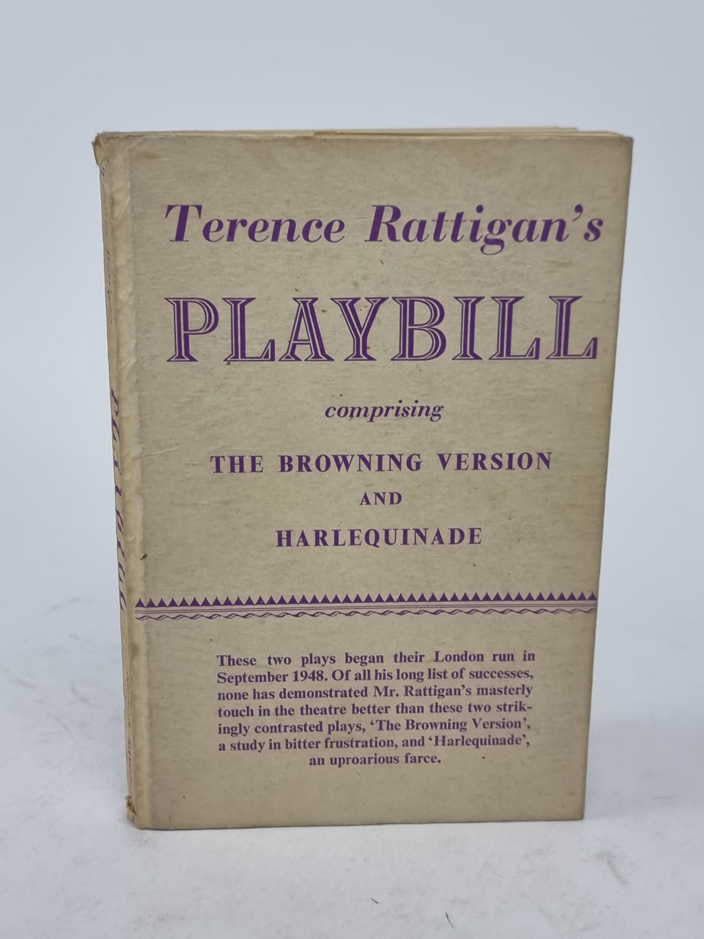 Playbill, Terence Rattigan — 1st Edition